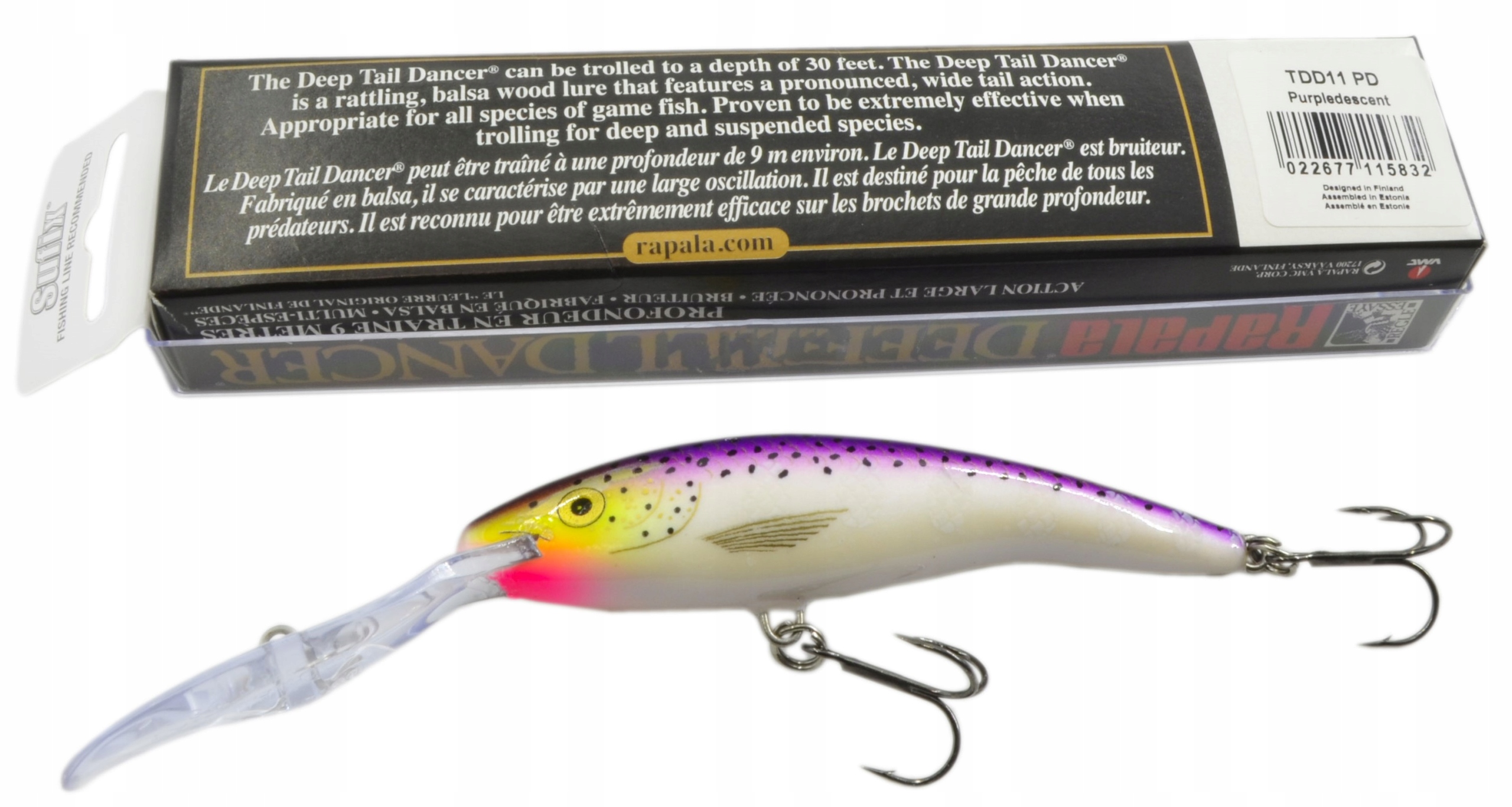 TDD11 Pd Wobler Rapala Deep Tail Dancer 11 CM 9M