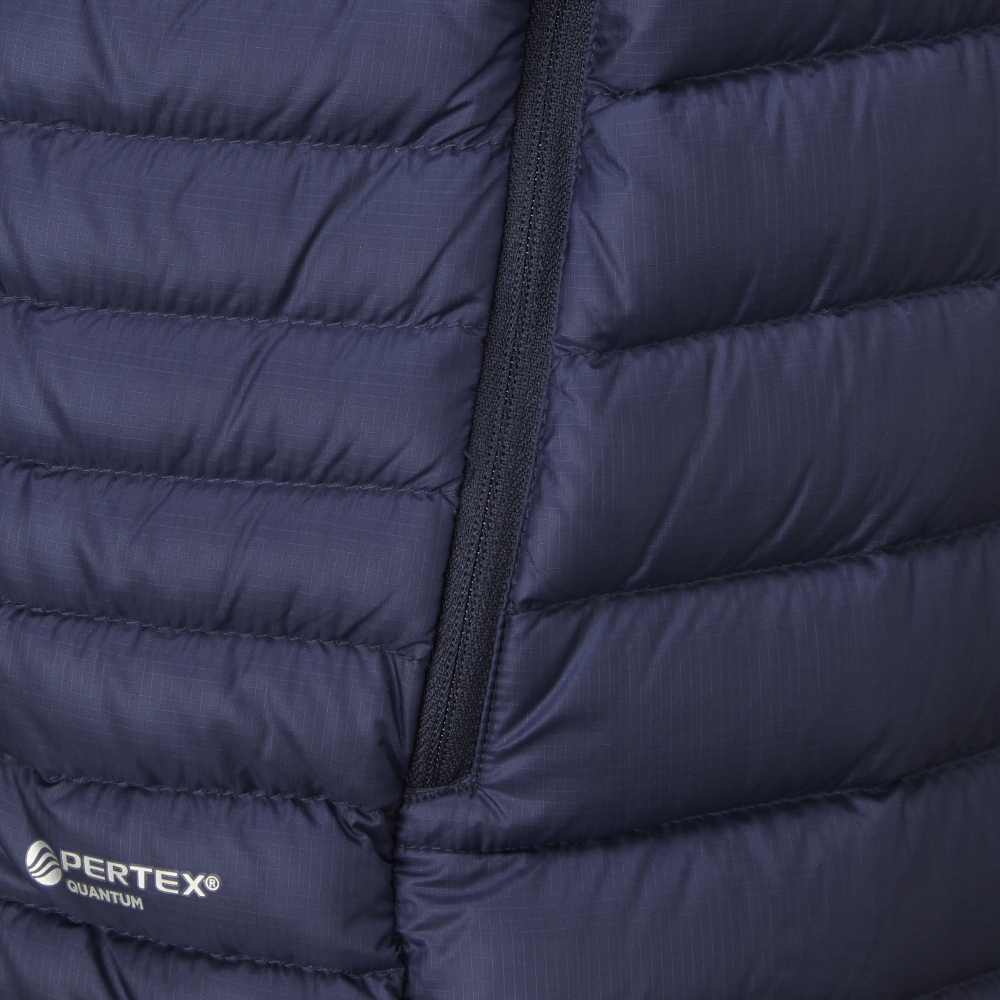 Męska kurtka puchowa z kapturem impregnowany materiał Rab S Model Microlight Alpine