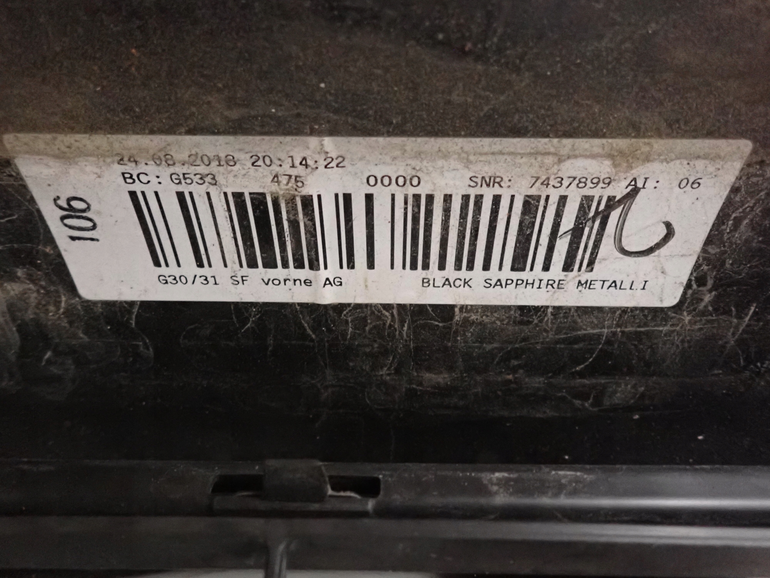BMW 5 G30 G31 17-20 bumper front front PDC SPR