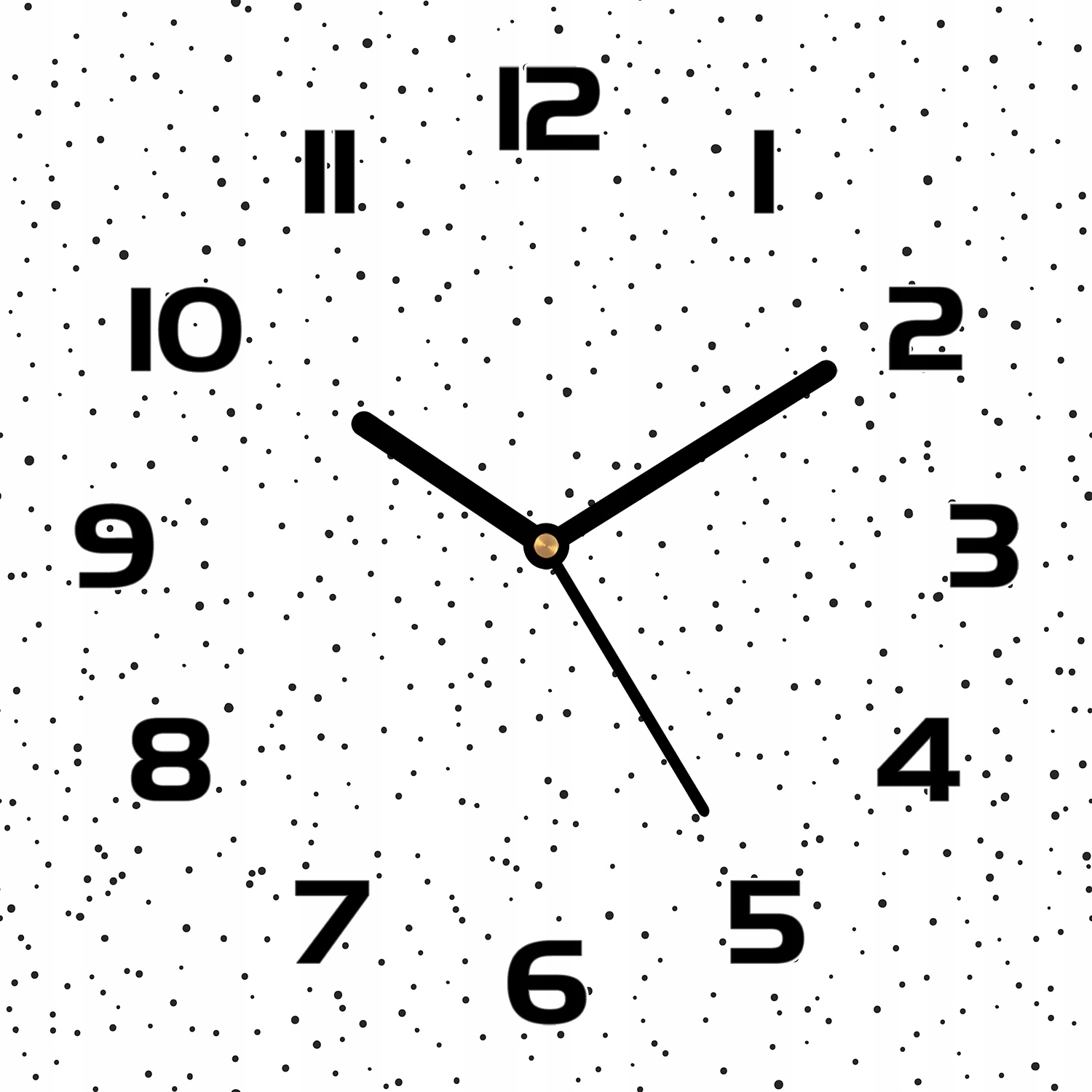 

Ścienny zegar szklany Chaotyczne kropki 30x30 cm