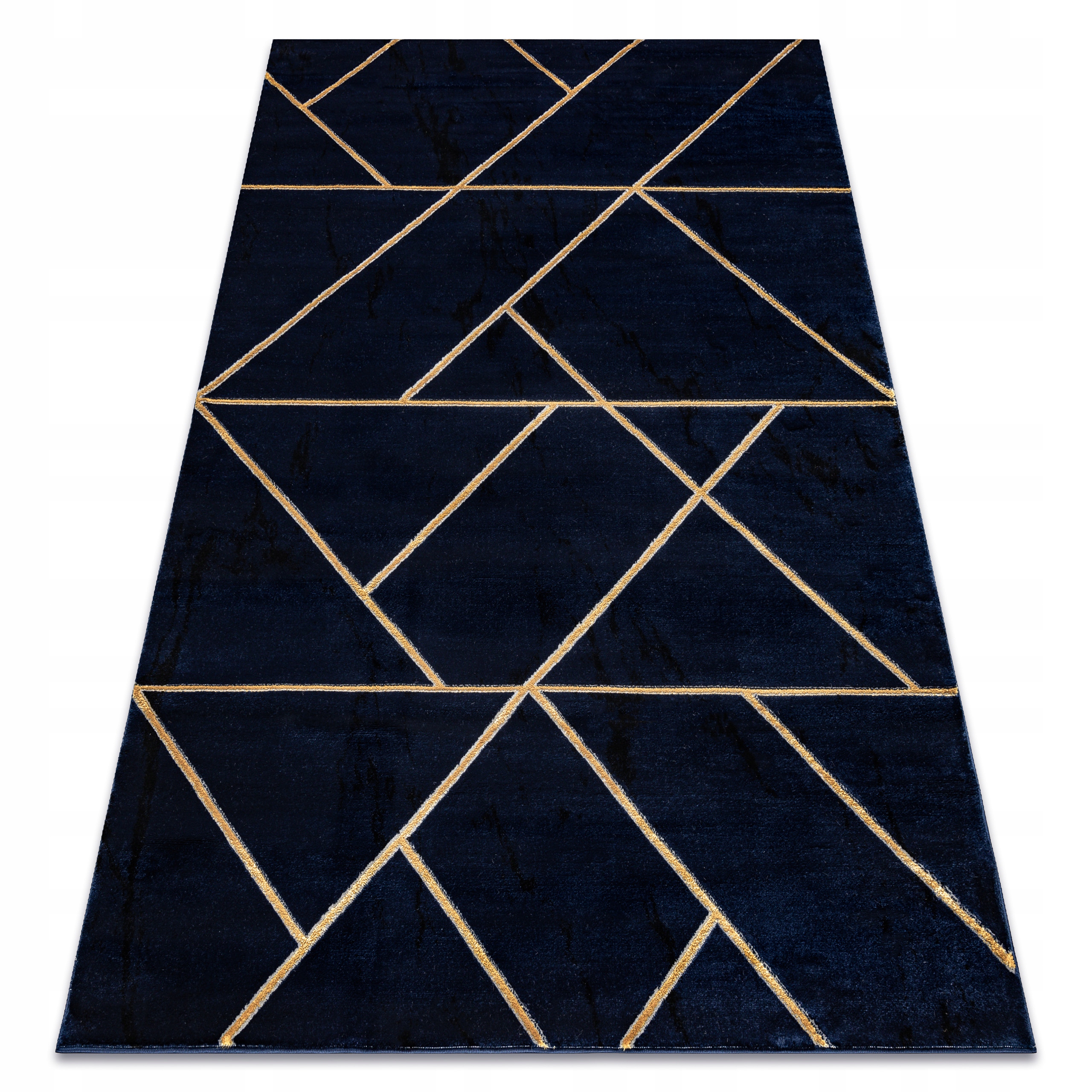 Stylowy Dywan 200x290cm Geometryczny granat #AF686