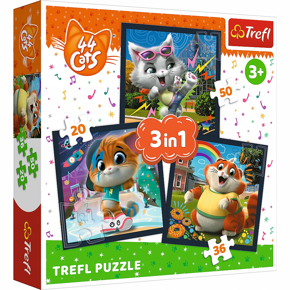 

Puzzle 3w1 Poznaj urocze kociaki Trefl 34865