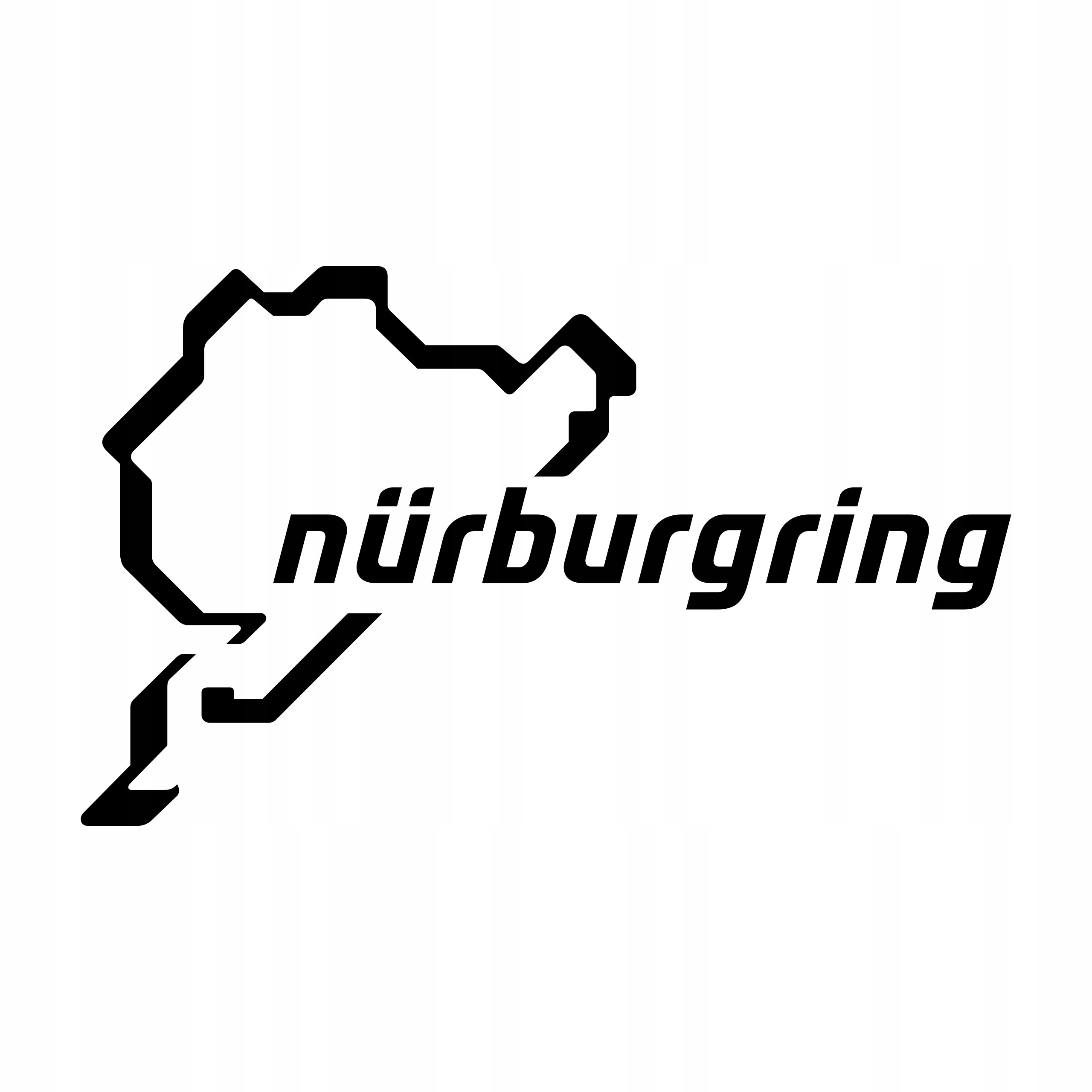 Naklejka wodoodporna na samochód auto, tuning, tor Nurburgring 15cm