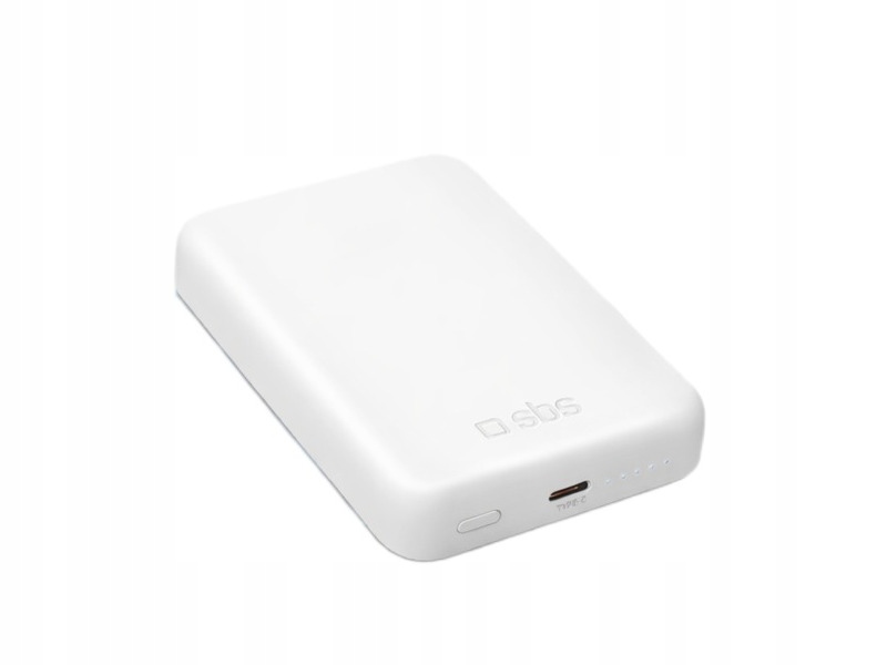 Powerbank Sbs TEBB5000HDMAG MagSafe 5000 mAh 20W Biały