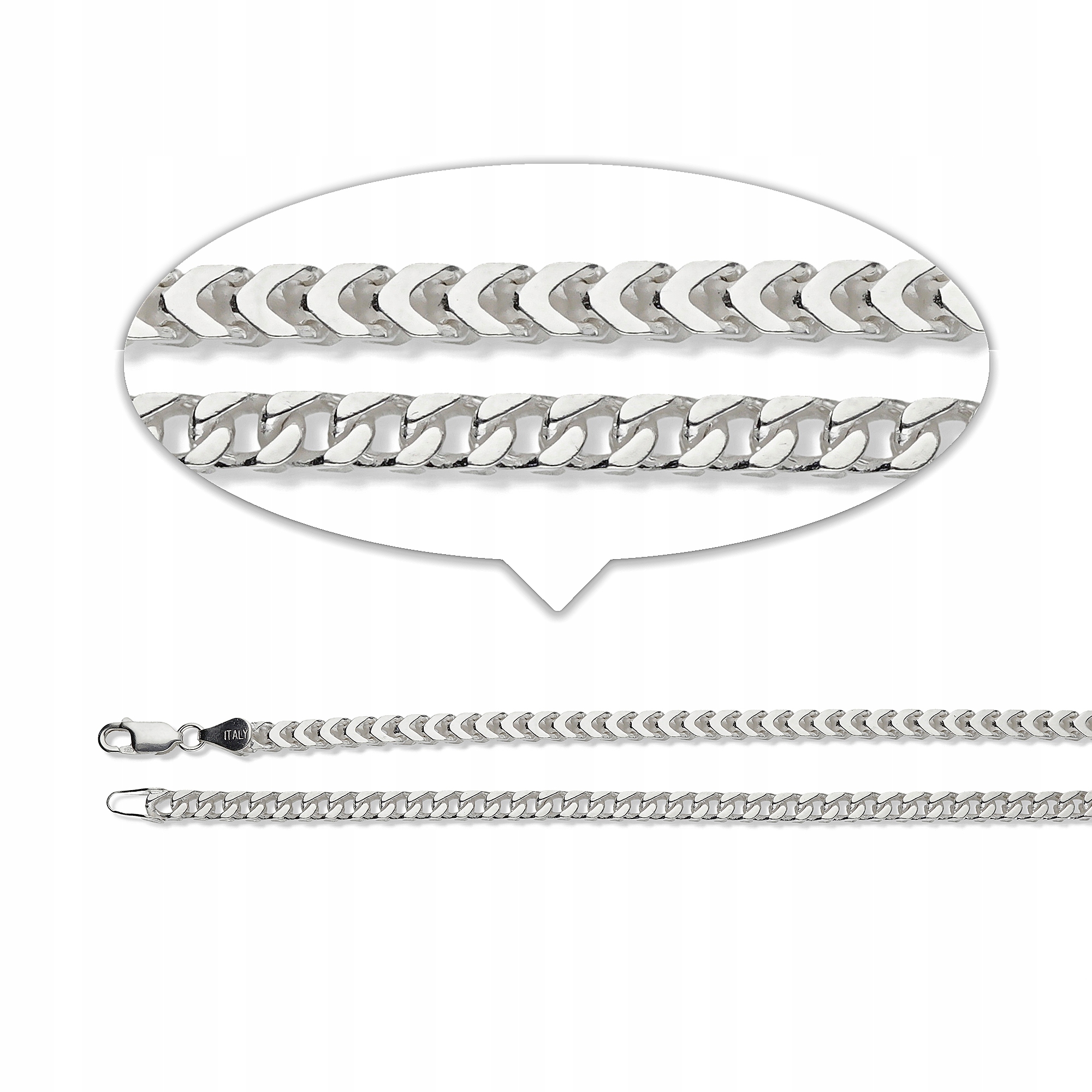 Stříbrný náhrdelník Ag 925 Franco 55 cm 1926-120