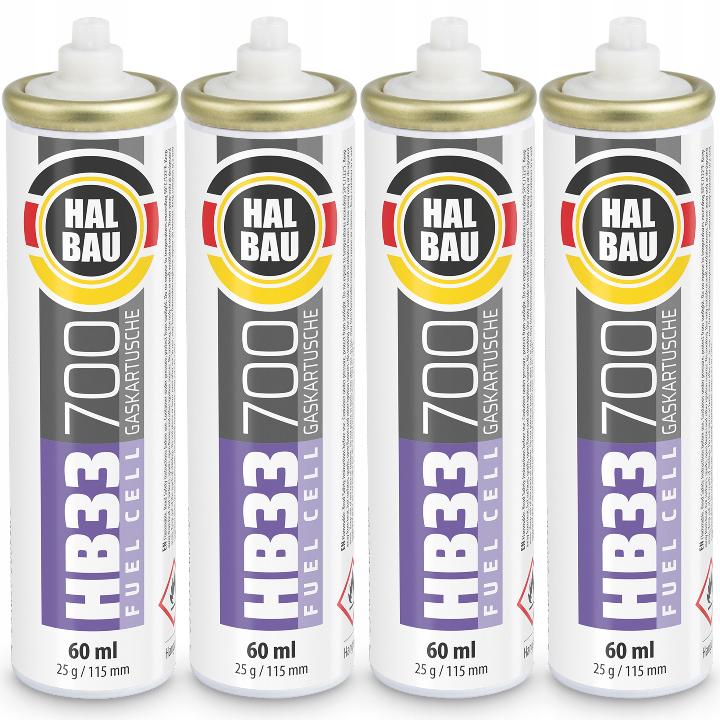Plyn do sadbovačů nábojů 4ks 115 mm 56 ml 28 g Halbau HB33