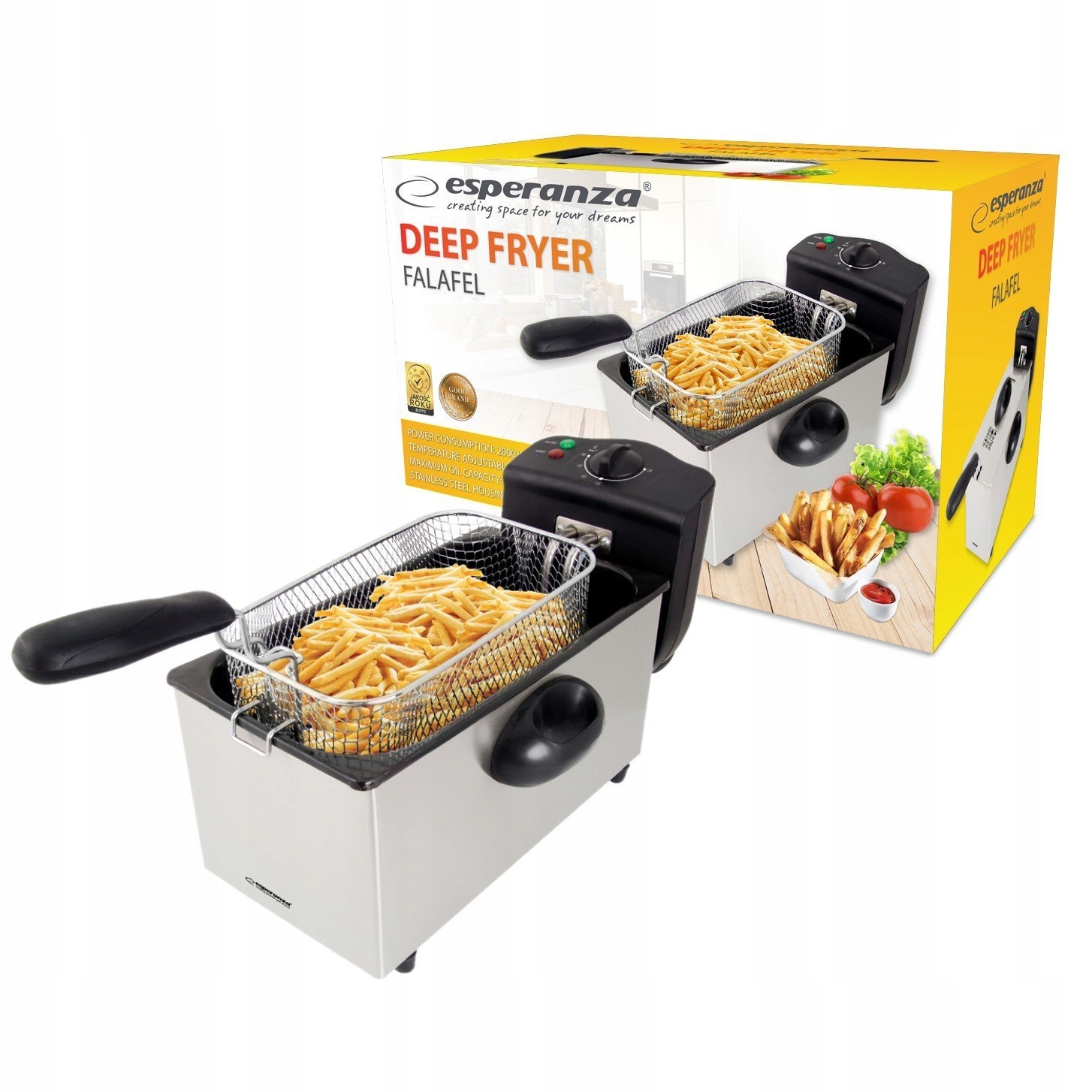 

Frytkownica Frytownica Frytki Esperanza 3L 2000W