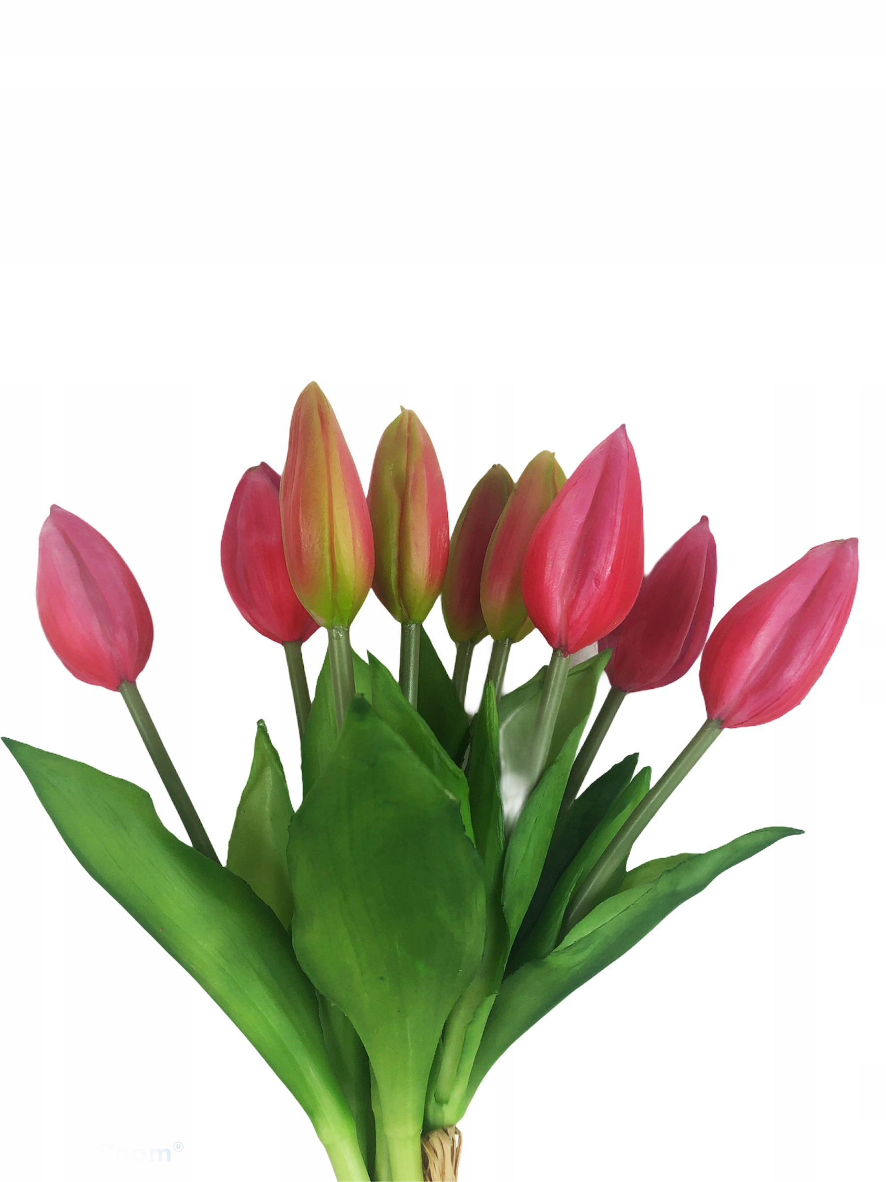 

Tulipany Bukiet Malinowe silikonowe gumowe 9 sztuk
