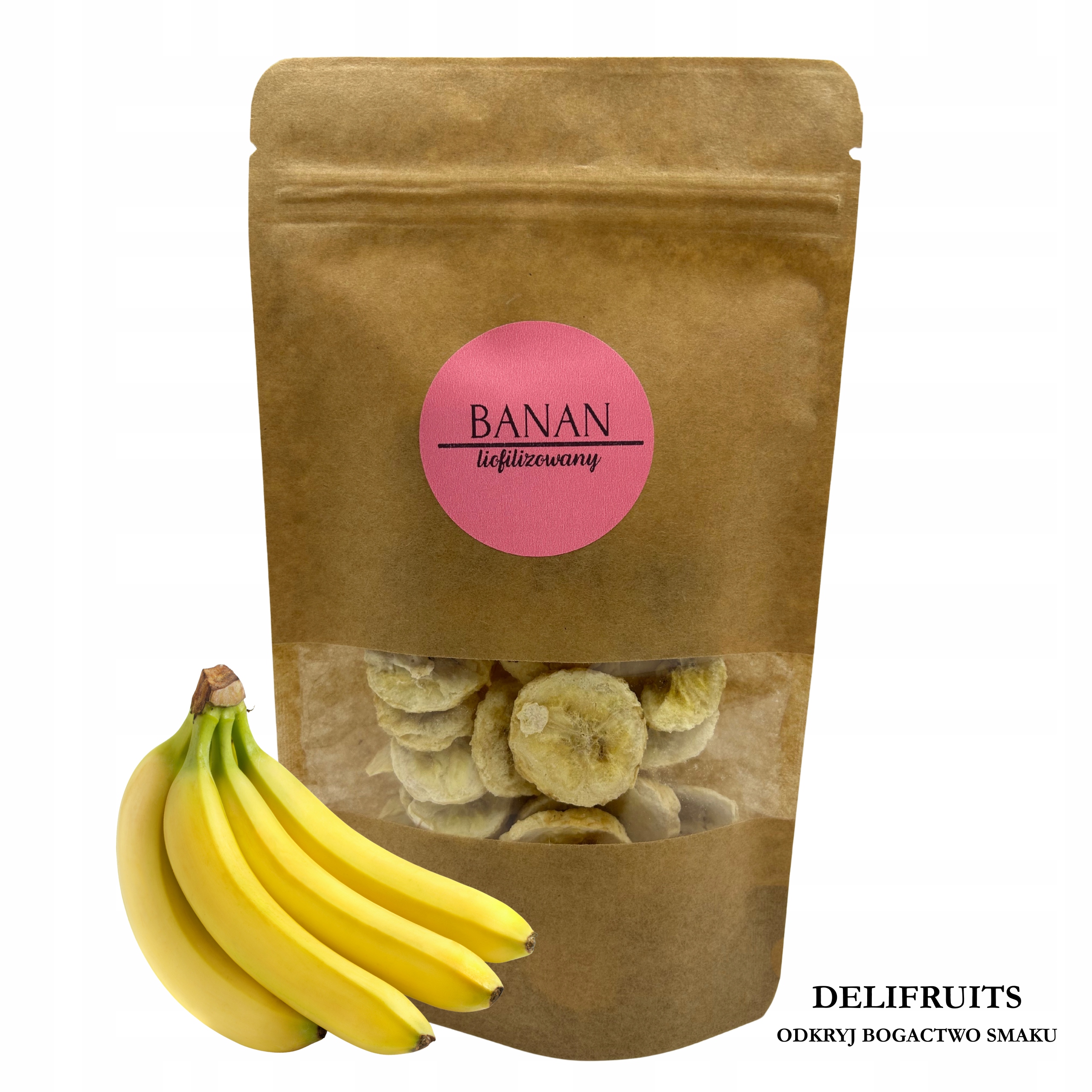 Levně Lyofilizovaný Banán 500 G Plátky Tenké Křupavé Lyofilizované Ovoce