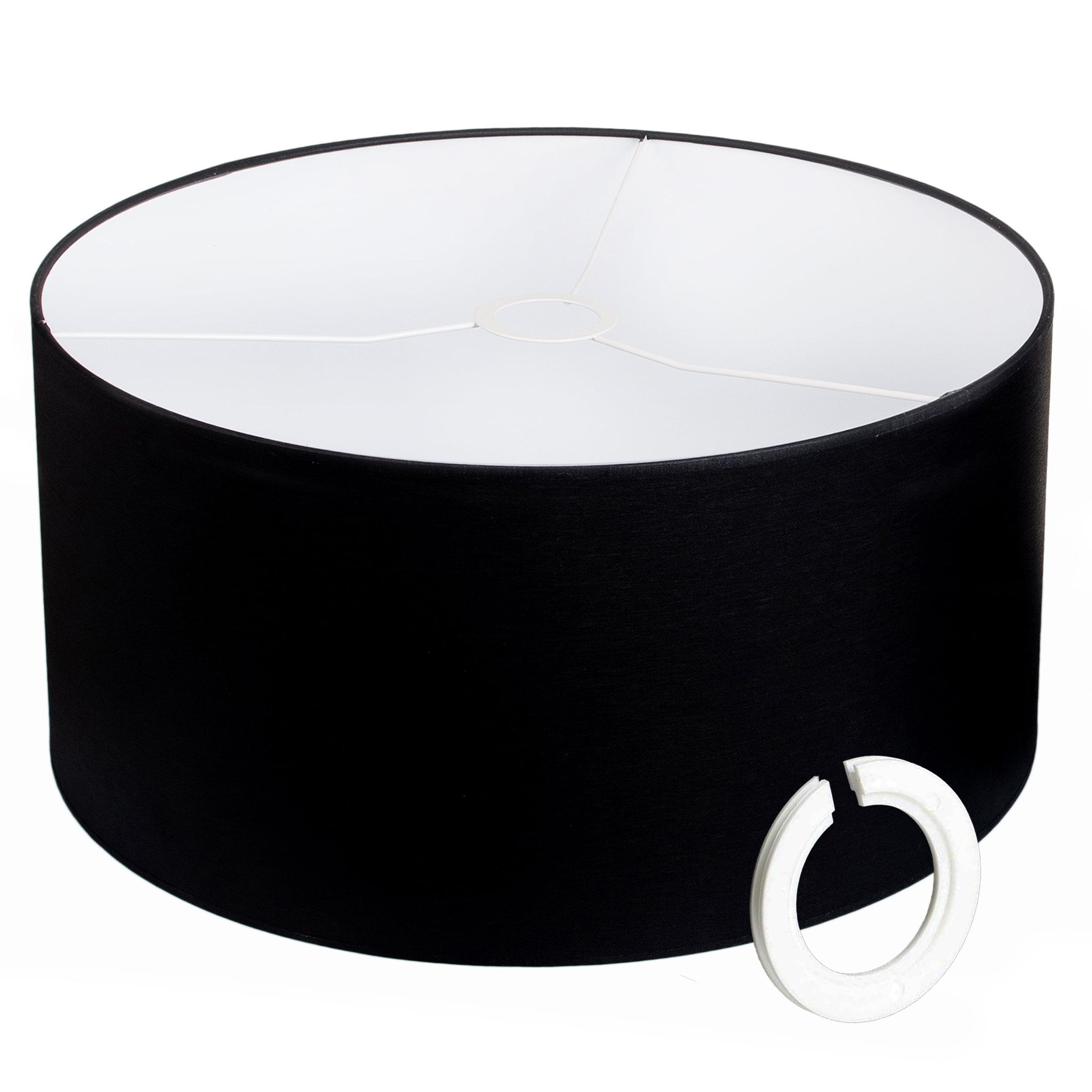 ABAŻUR KLOSZ DO LAMPY WISZĄCEJ STOJĄCEJ LAMPA E27 E14 LED 40 CM CZARNY