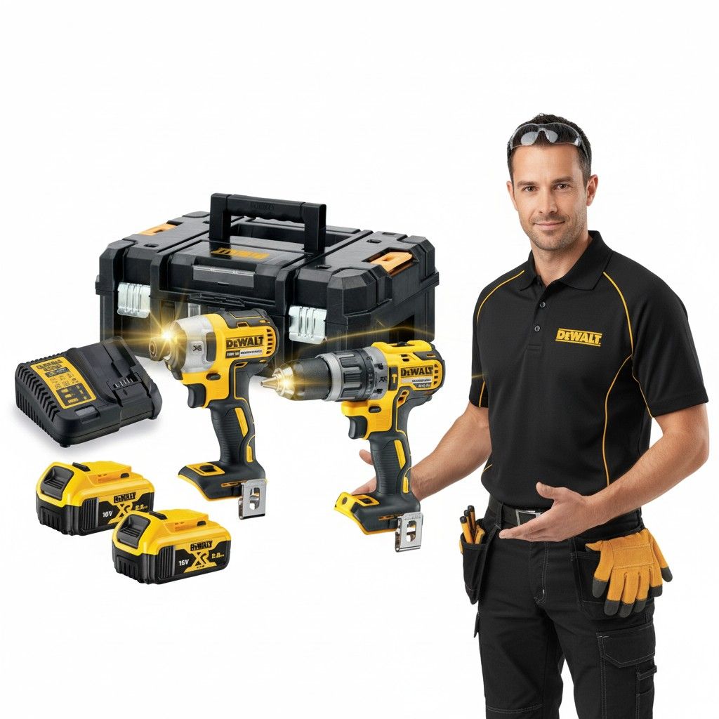 Zestaw elektronarzędzi DeWALT DCK266P2T 18V Xr 2x5Ah DCD796+DCF887 DCB184