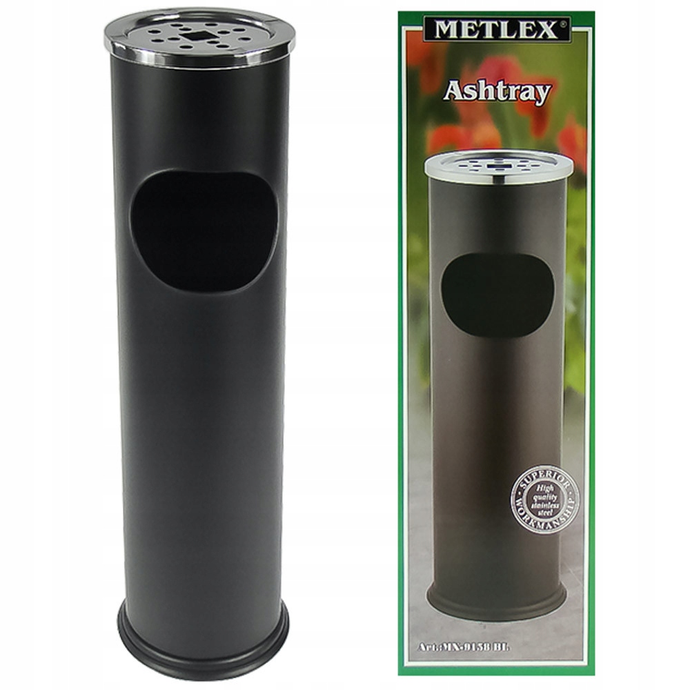 

Popielnica Stojąca Kosz na Śmieci Popielniczka 2w1