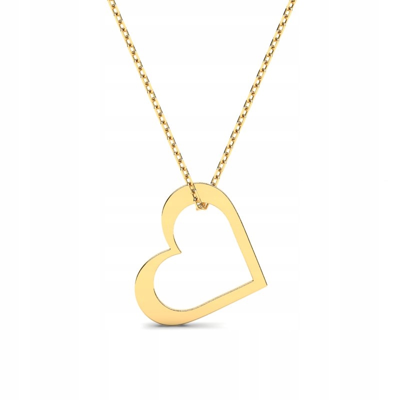 

Naszyjnik Złoty Duże Błyszczące Serduszko