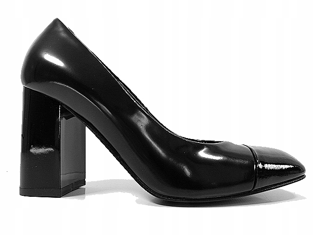 černé klasické pohodlné lodičky nový podpatek Sala 36