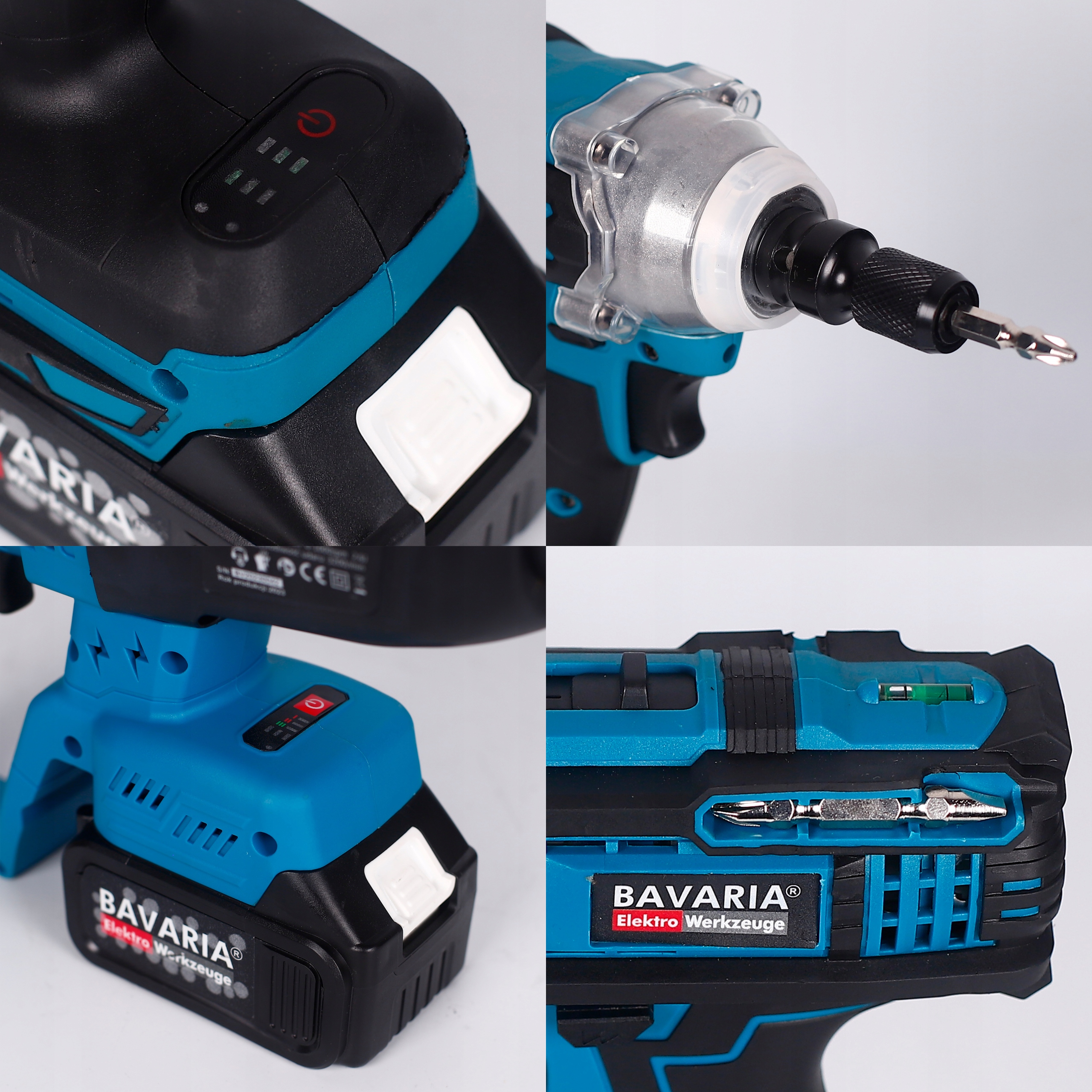 fuetatarich 4本セット ZESTAW NARZĘDZI AKUMULATOROWYCH 21V 4w1 + WKRĘTARKA MŁOTEK