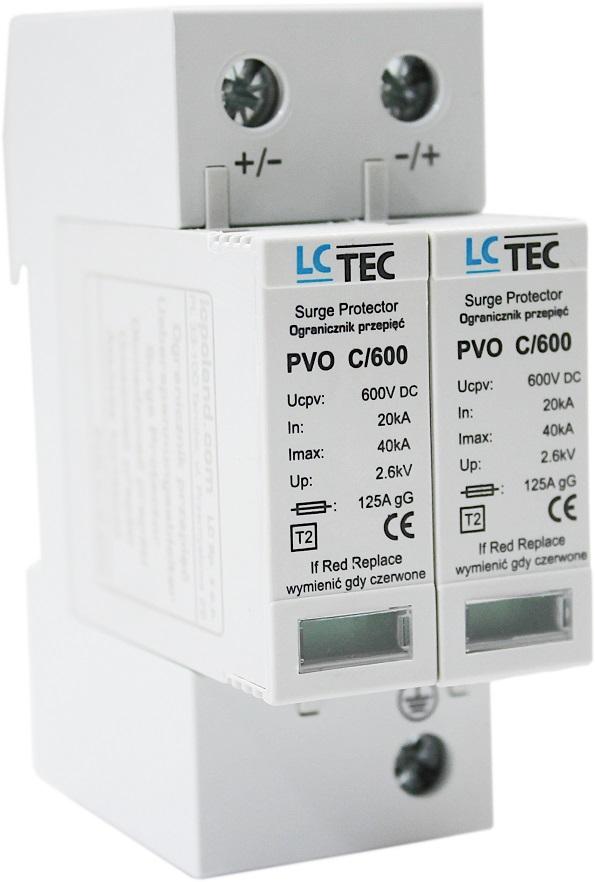 

Ogranicznik Przepięć Ochronnik DC Kl.c 2P 600V LC