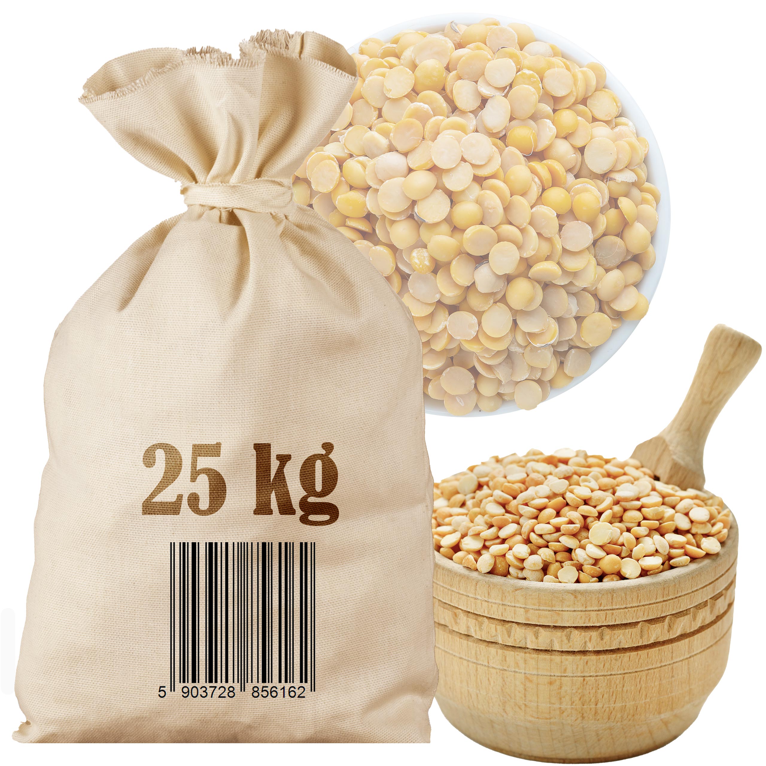 Hrách Žluté Půlky Loupaný 25KG Sáček Velkoobchod