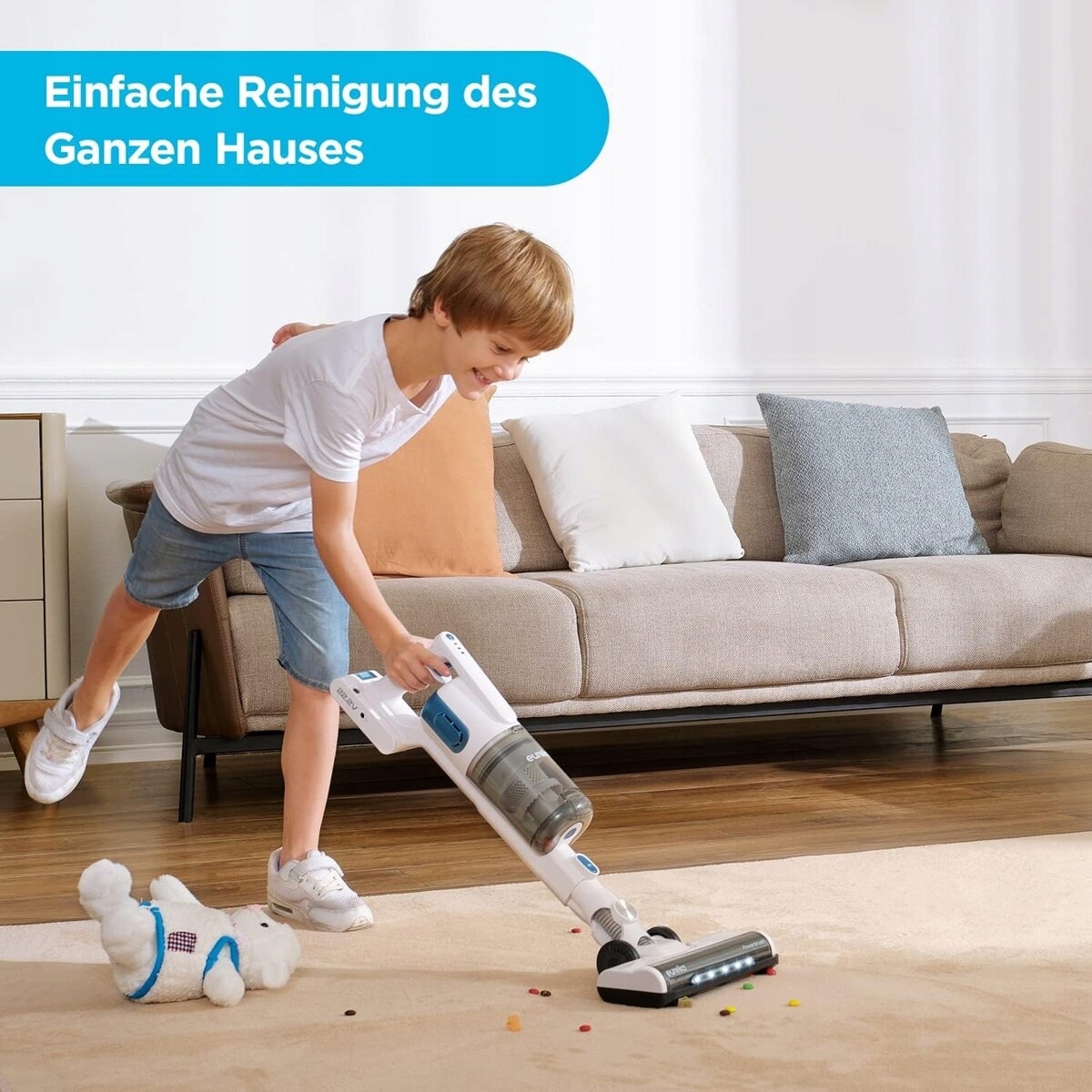 ODKURZACZ BEZWORKOWY BEZPRZEWODOWY PIONOWY RĘCZNY 2w1 MOCNY Model BR5 Eureka