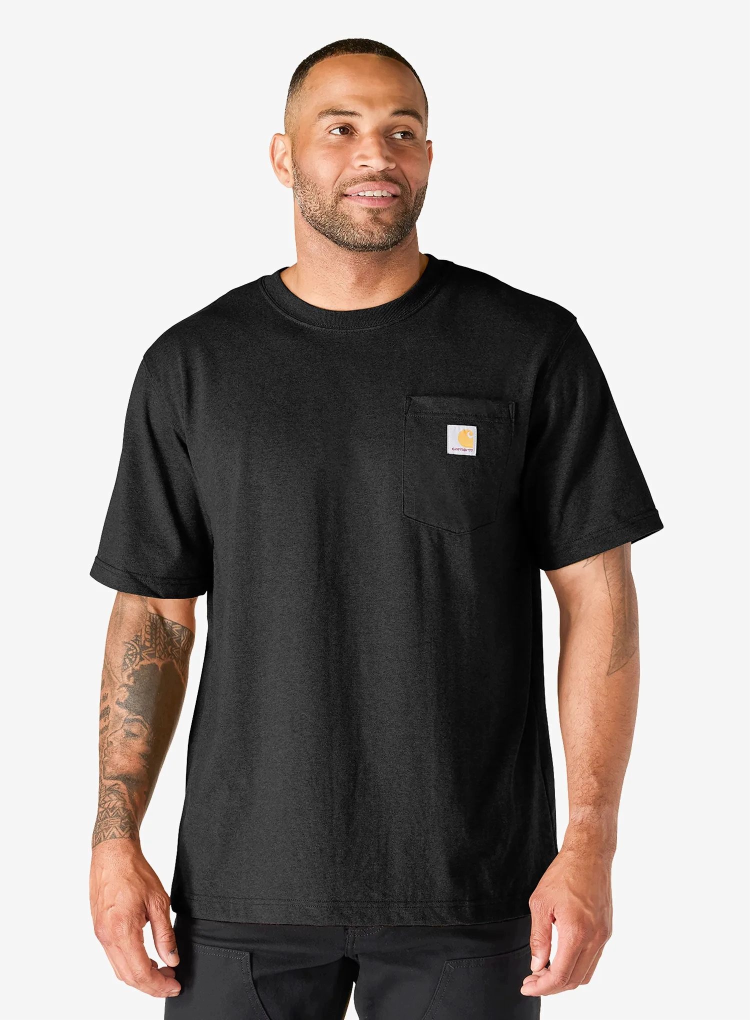 Bavlněné tričko Carhartt Dearborn Relaxed Pocket T-Shirt černá M