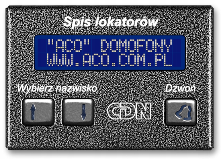 Aco CDN-230E St Elektronický zoznam nájomníkov z ocele