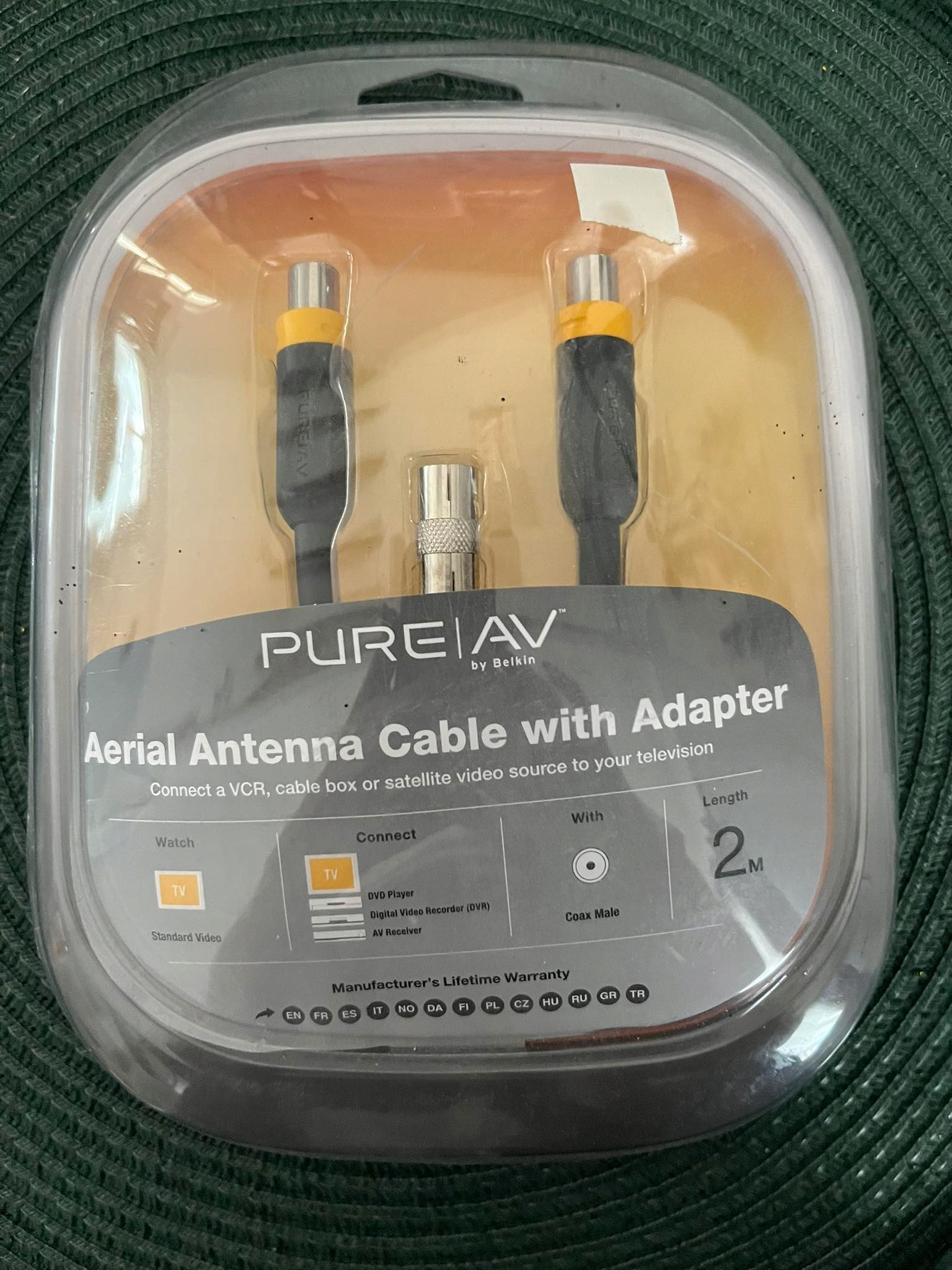 Kabel antenowy Tv i adapter Pure Av 2m Belkin