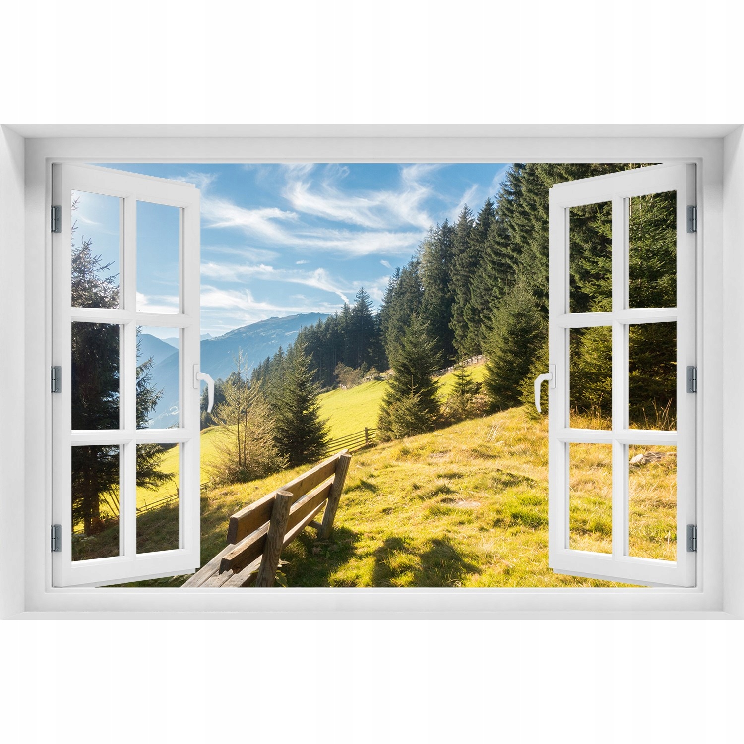 

3D Okno Naklejka na ścianę Jesień w górach 90x60