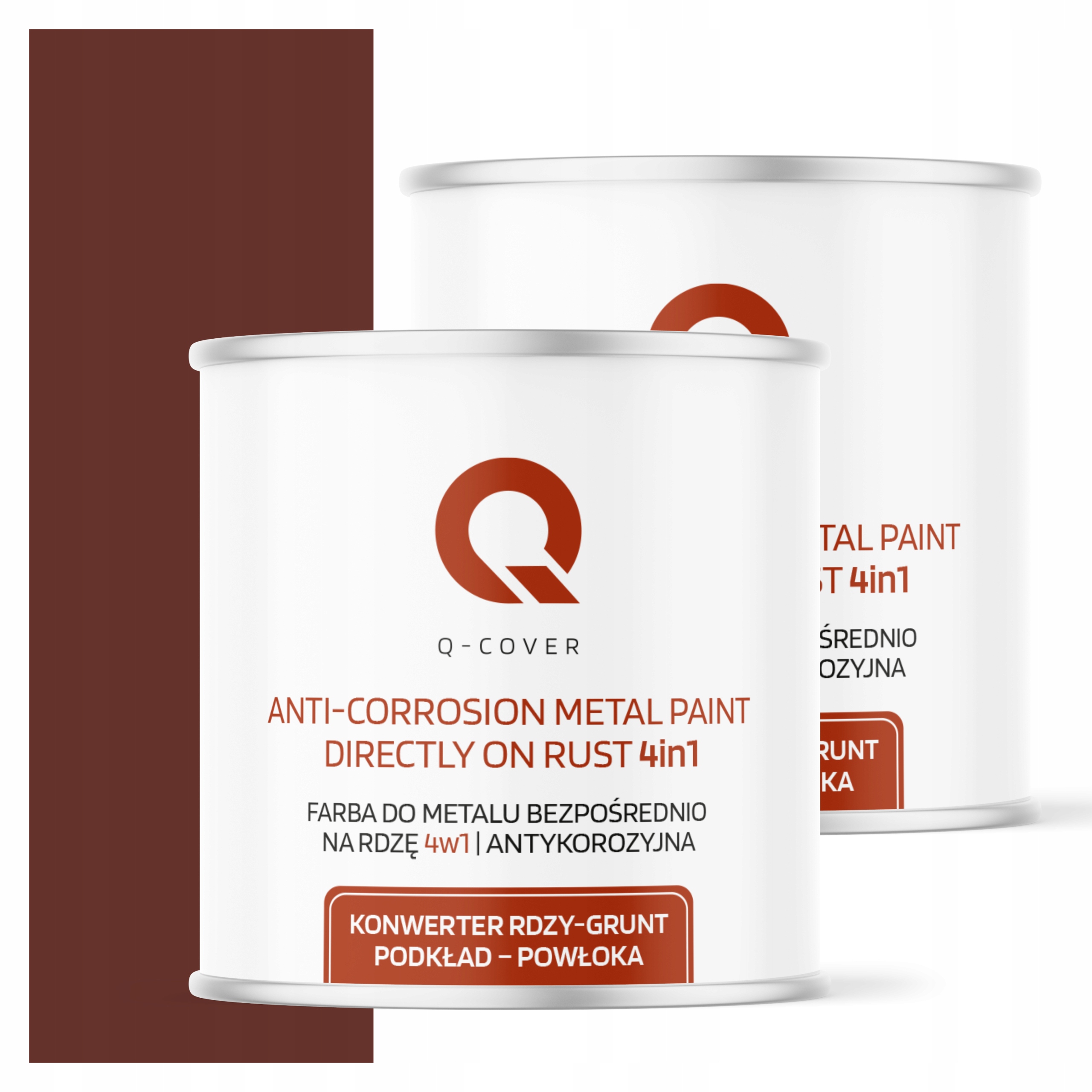 Farba Priamo Na Hrdzu Kov Aluminium Oceľ 2,5L 4v1 Lesk Červený Bronz