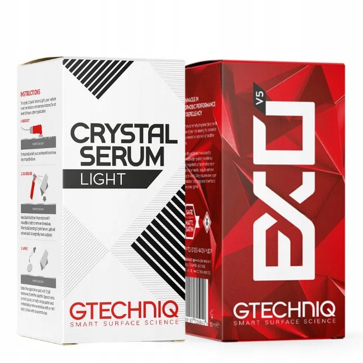 GTECHNIQ Crystal Serum LIGHT 50ml + GTECHNIQ EXO v5 50ml power couple SET!