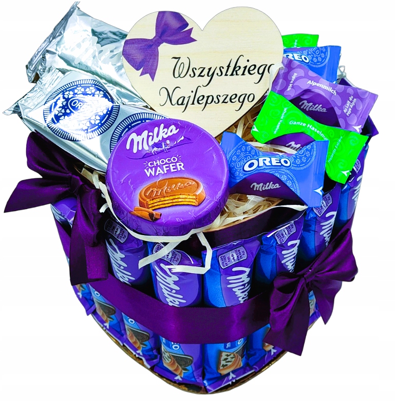 Levně Dort Milka Box Dárkový koš Sada Oreo Dárek k narozeninám Jmeniny 18