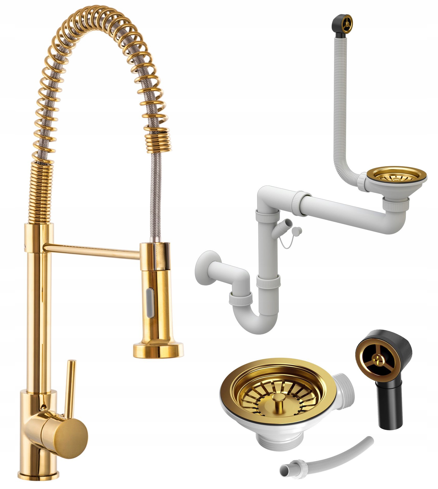

Złota Bateria Kuchenna Spiral Syfon Złoty manual