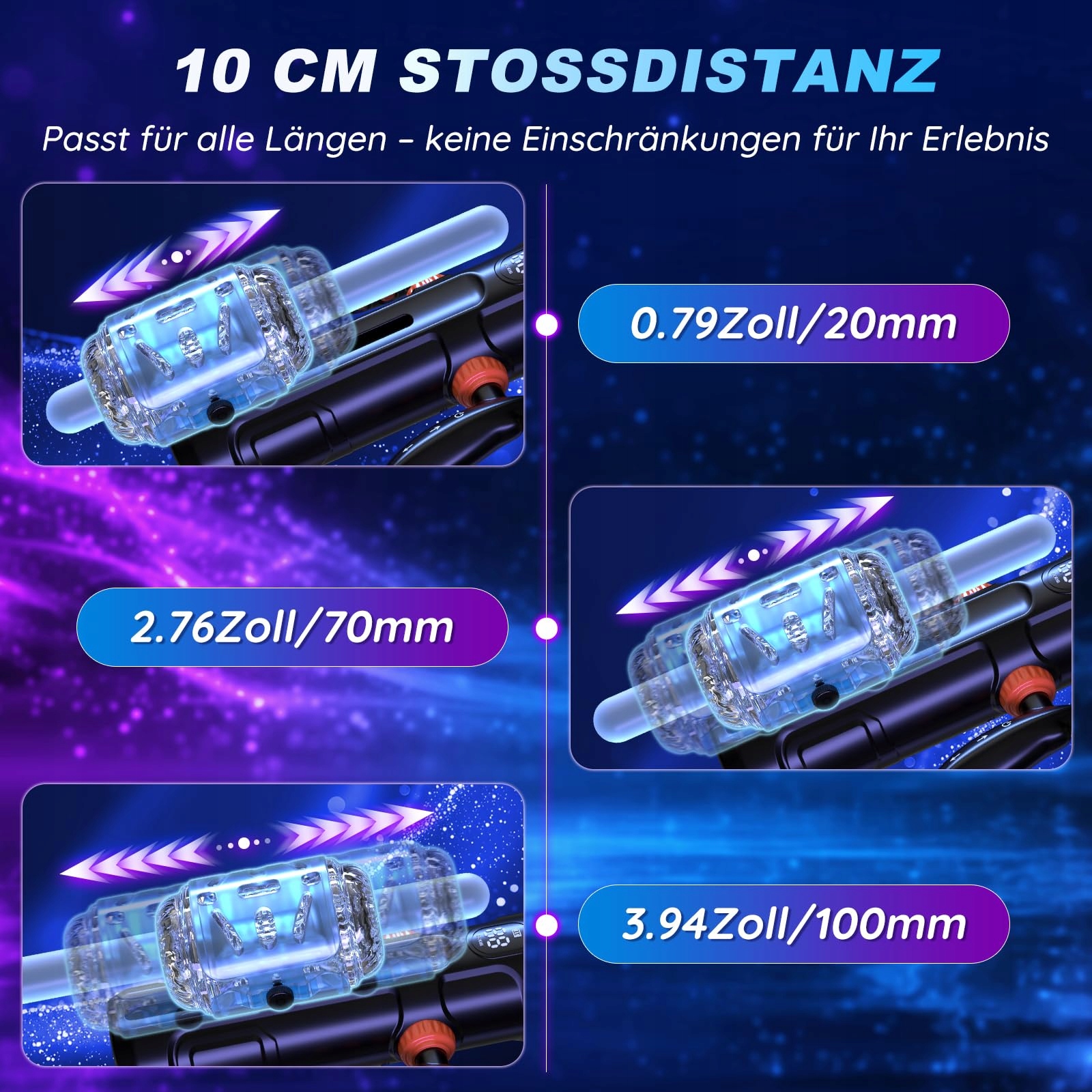 AUTOMATISCHER MASTURBATOR DLA MĘŻCZYZN Z FUNKCJĄ TELESKOPOWĄ 10 CM — miniatura 5