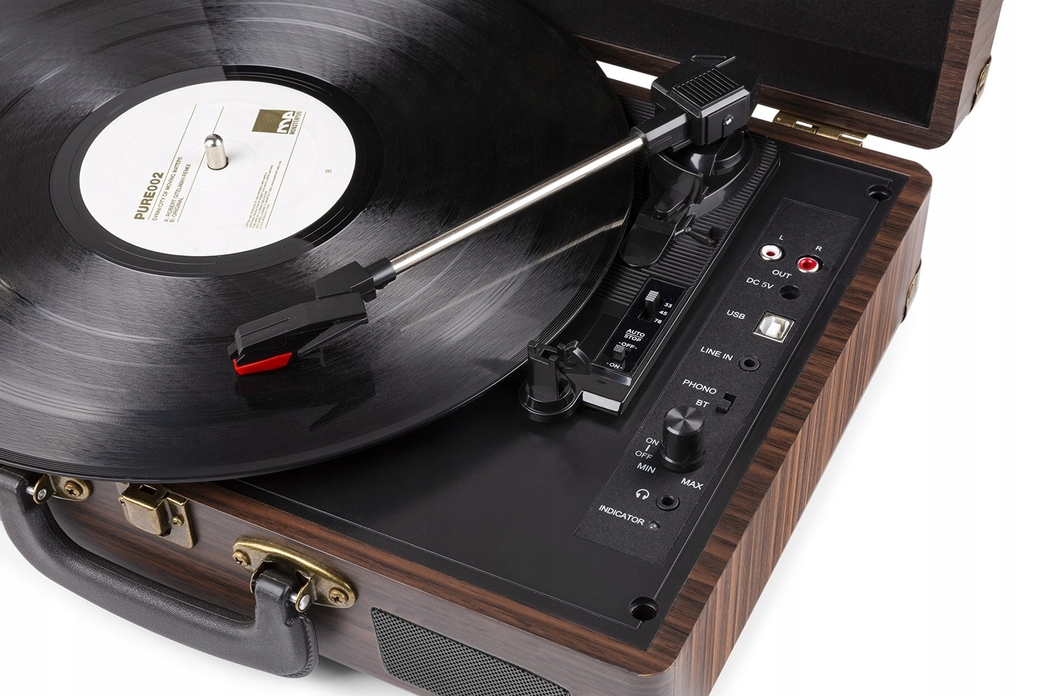 Gramofon w Walizce RP115B z USB AUX brąz Model RP115B