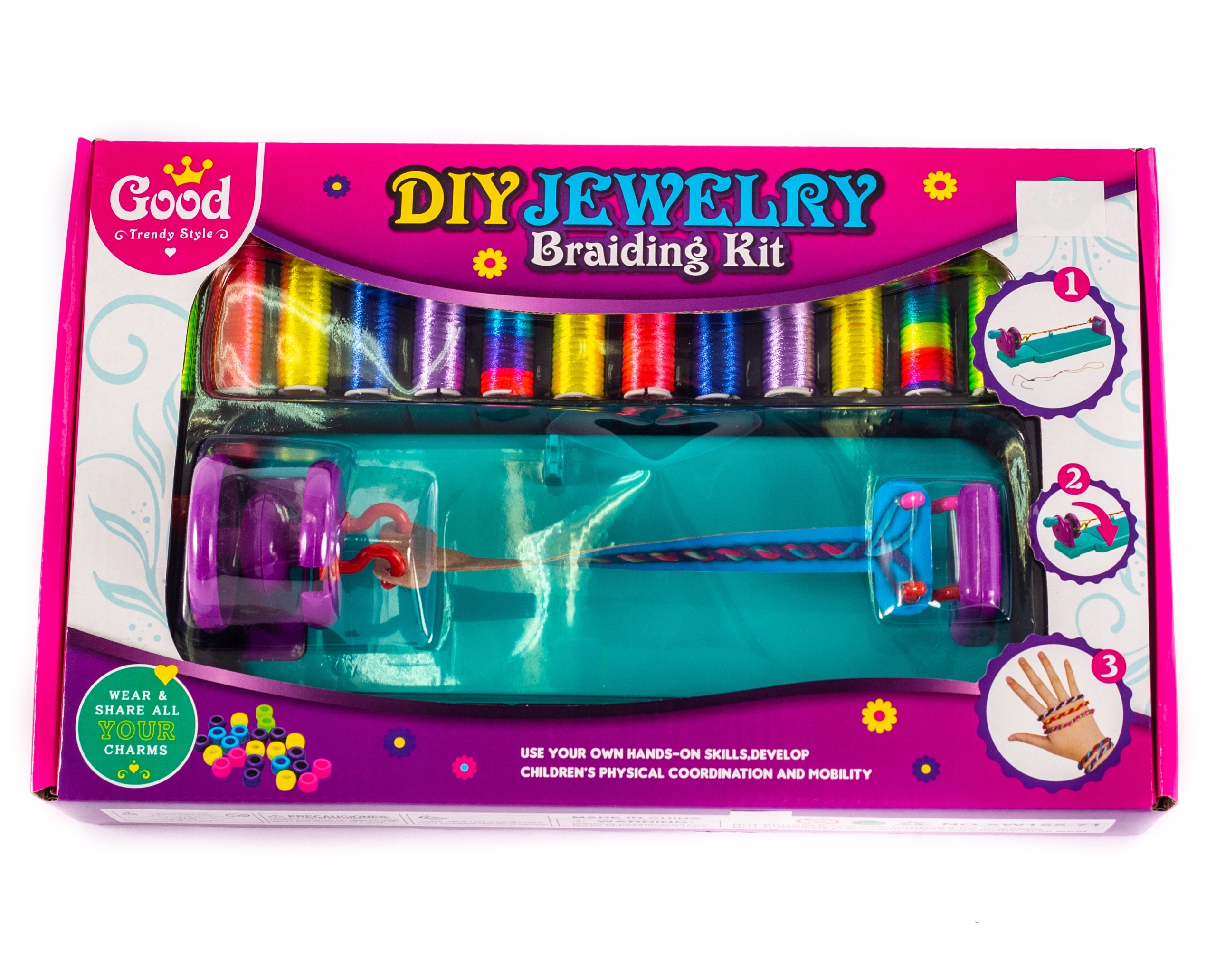 

Zestaw do wyplatania bransoletek Kolorowe Sznurki