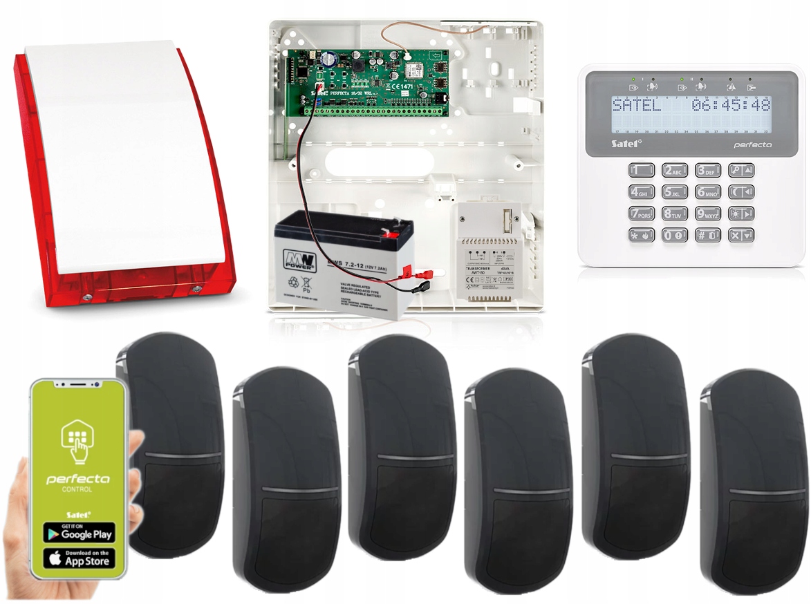 System Alarmowy Satel Perfecta 16-WRL Slim-pir Dg