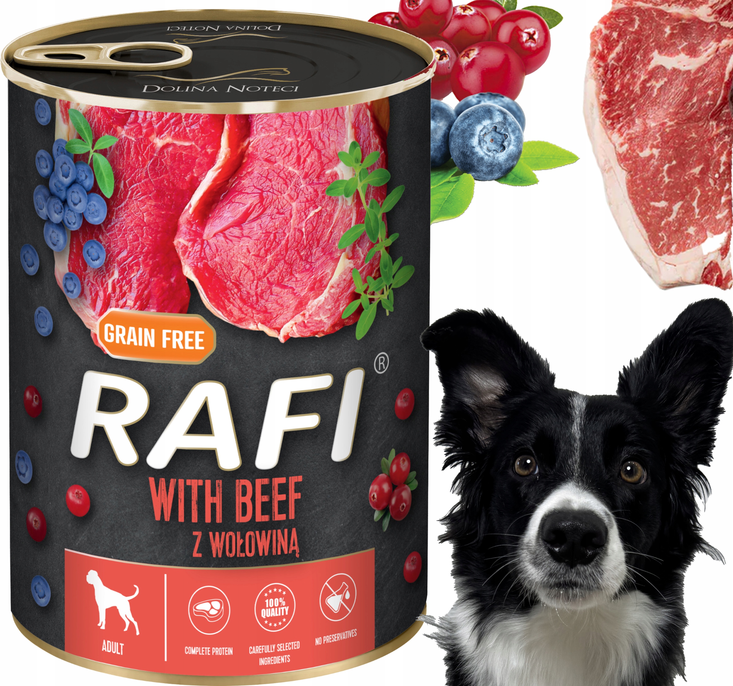 Zestaw 6x400g Karma Mokra Dla Psów RAFI MIX Smaków (Jagnięcina, Wołowina)