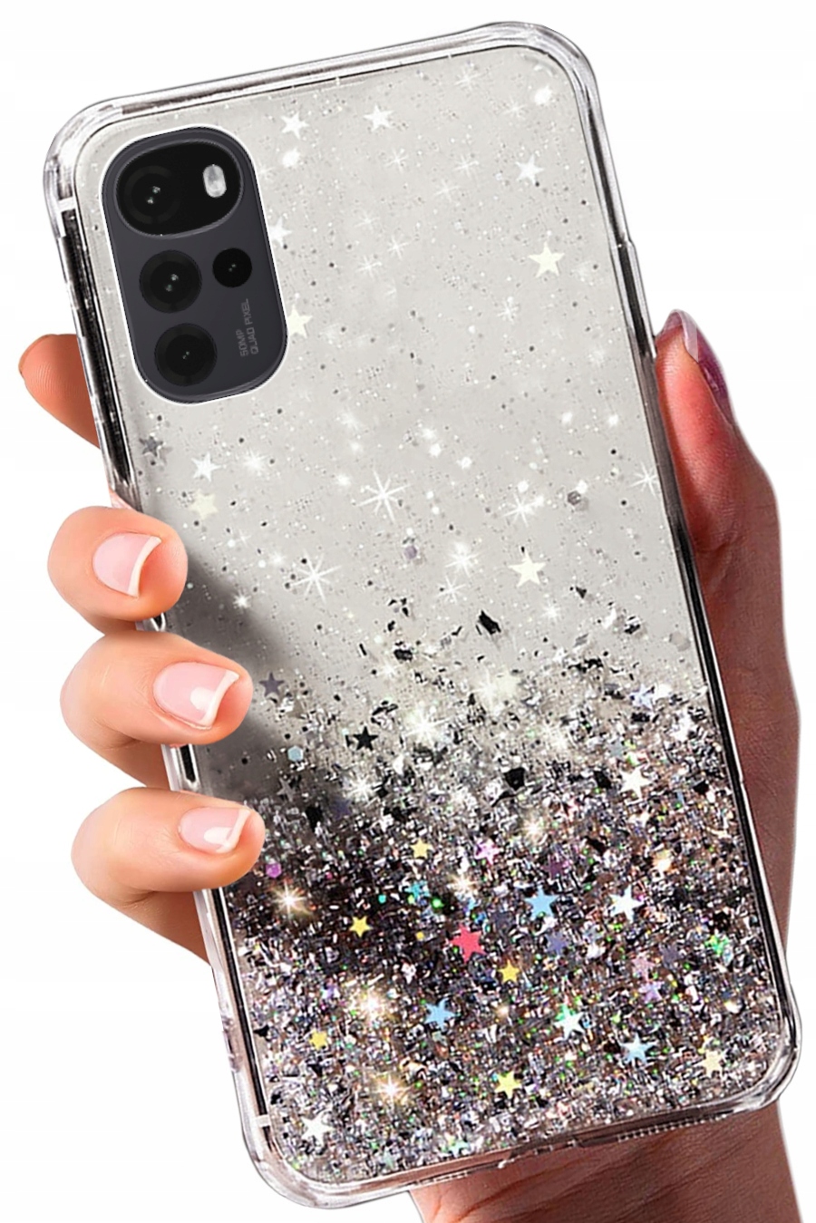 

Etui do Motorola G22 Glitter Case Brokat Szkło