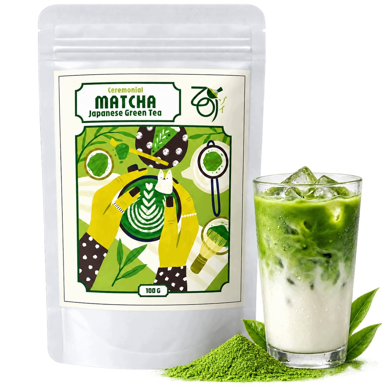 Matcha ceremoniální japonská 1 Kg Zelený Čaj První sklizeň v prášku