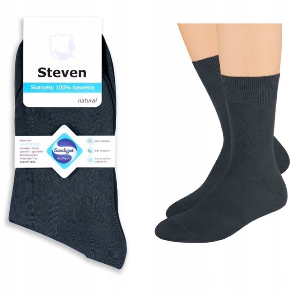 

Skarpetki bawełniane antybakteryjne Steven 055