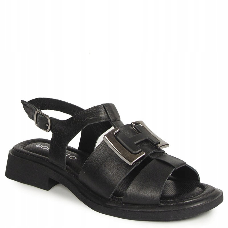 Boccato 289.292 Černé Kožené Sandály S Ozdobou 37