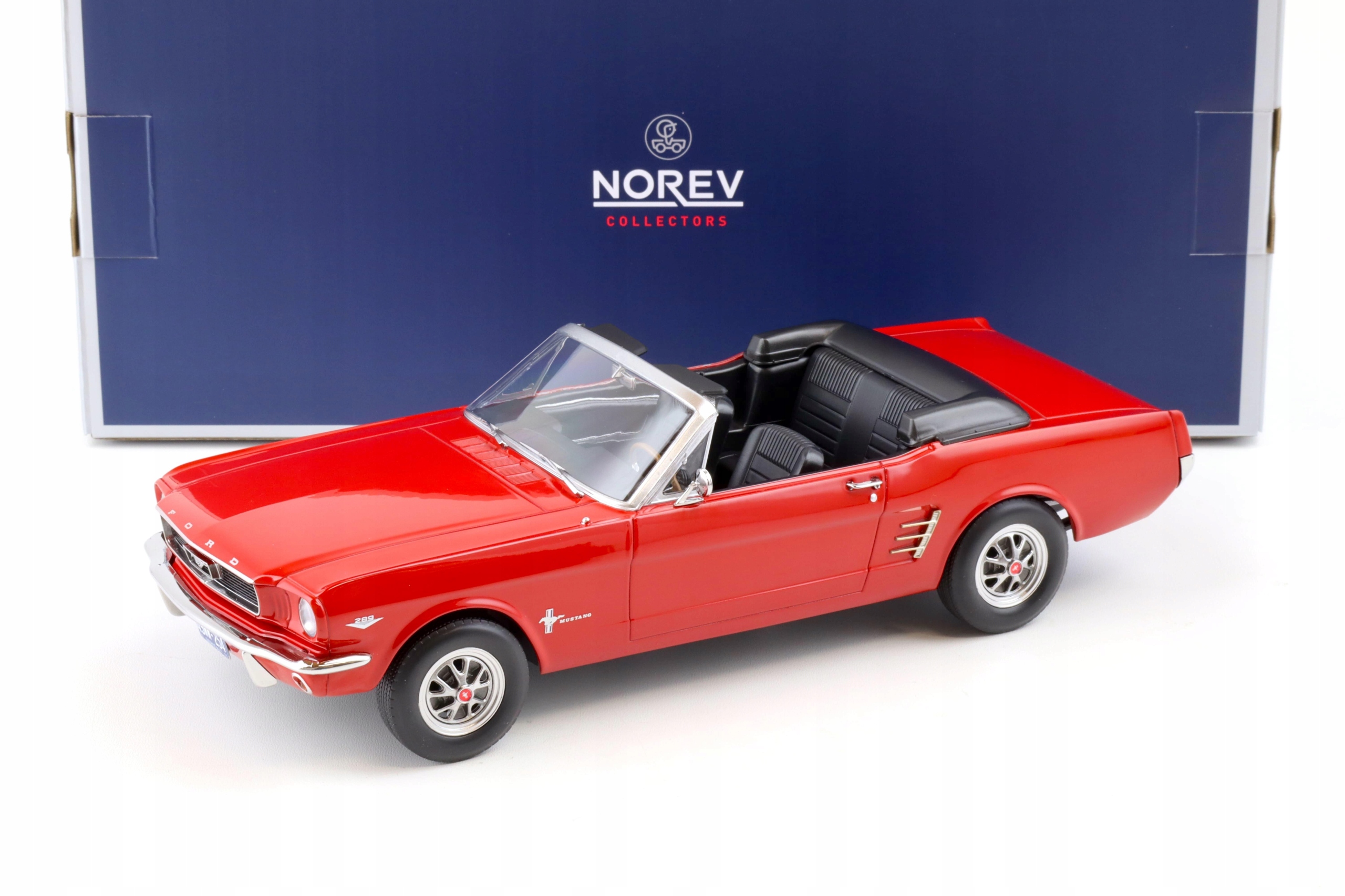 Norev Ford Mustang Cabrio 1966 Červená 1:18