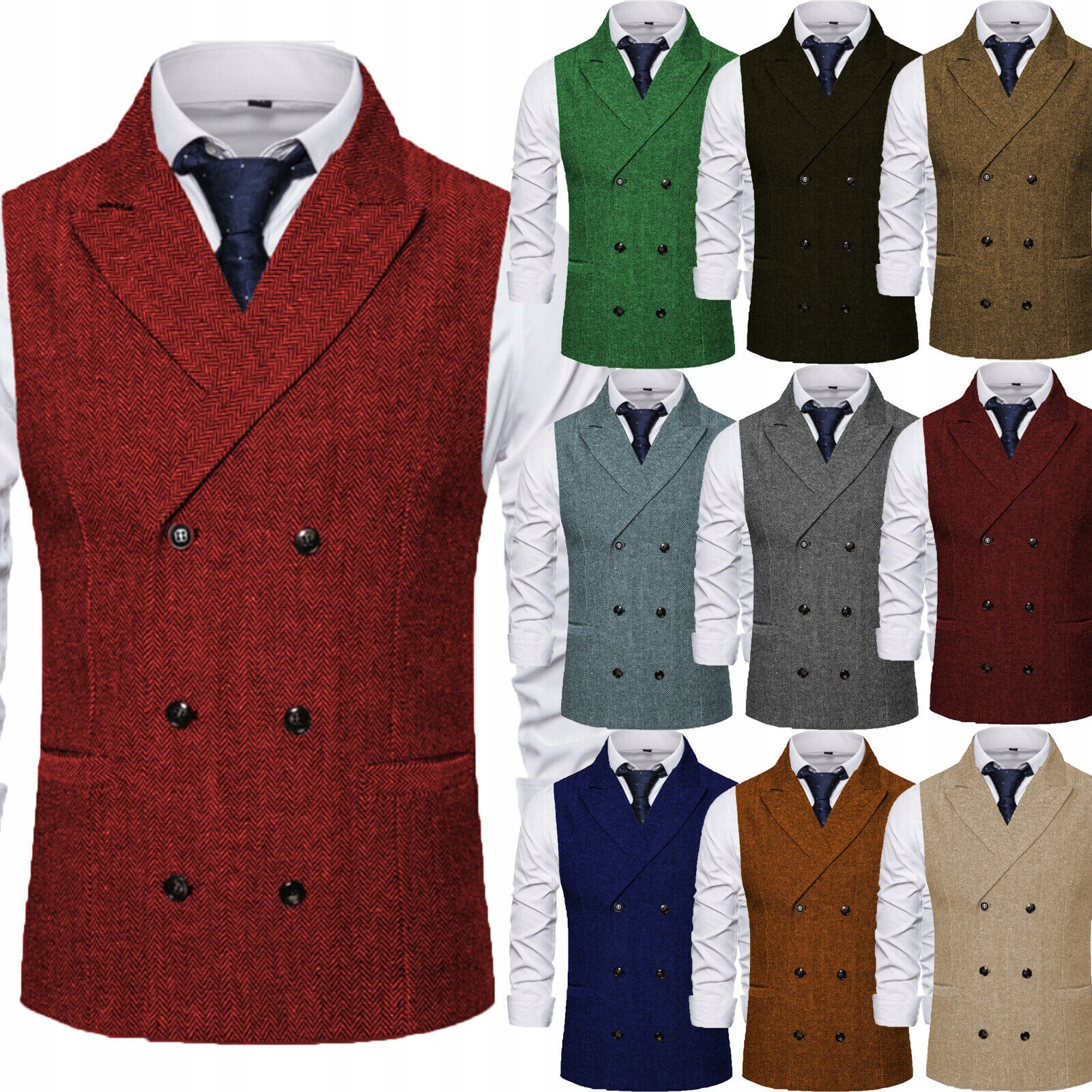 2023 New Spring Summer Men's Vest Tweed Tailored Płeć mężczyzna