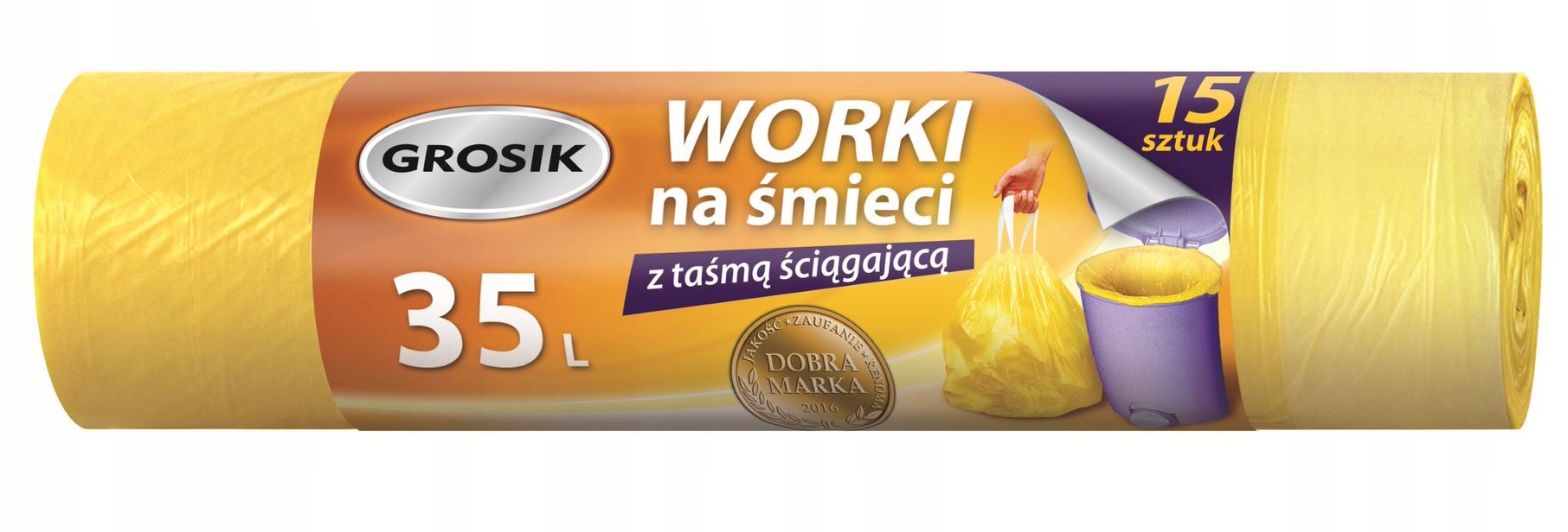 

Grosik Worki na Śmieci z Taśmą 35 l 15 szt.