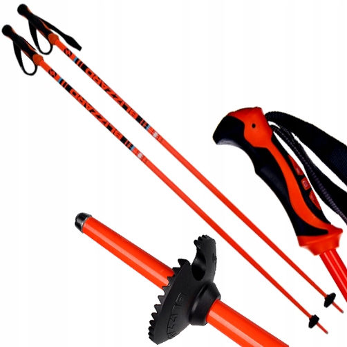 Kije kijki narciarskie Blizzard Race Ski Poles 110cm black/orange