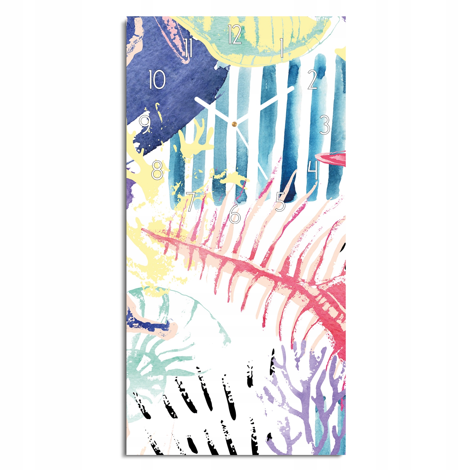 hodiny s obrazom Morský akvarel do spálne 30x60