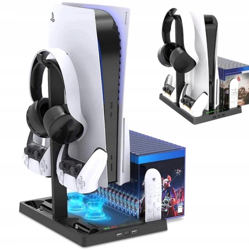 Stojanová Chladicí Podložka PS5 Nabíječka Dualsense Dokovací Stanice Pro Pady