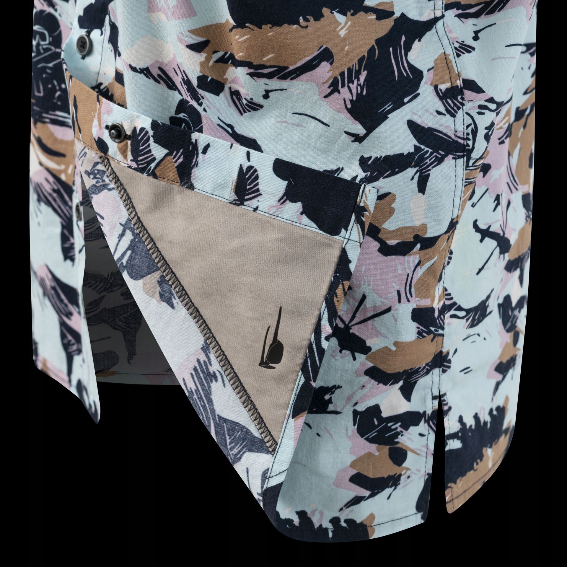 Koszula Helikon z Krótkim Rękawem Bawełniana Hawajska Dark Ops Regular - L Rękaw krótki rękaw