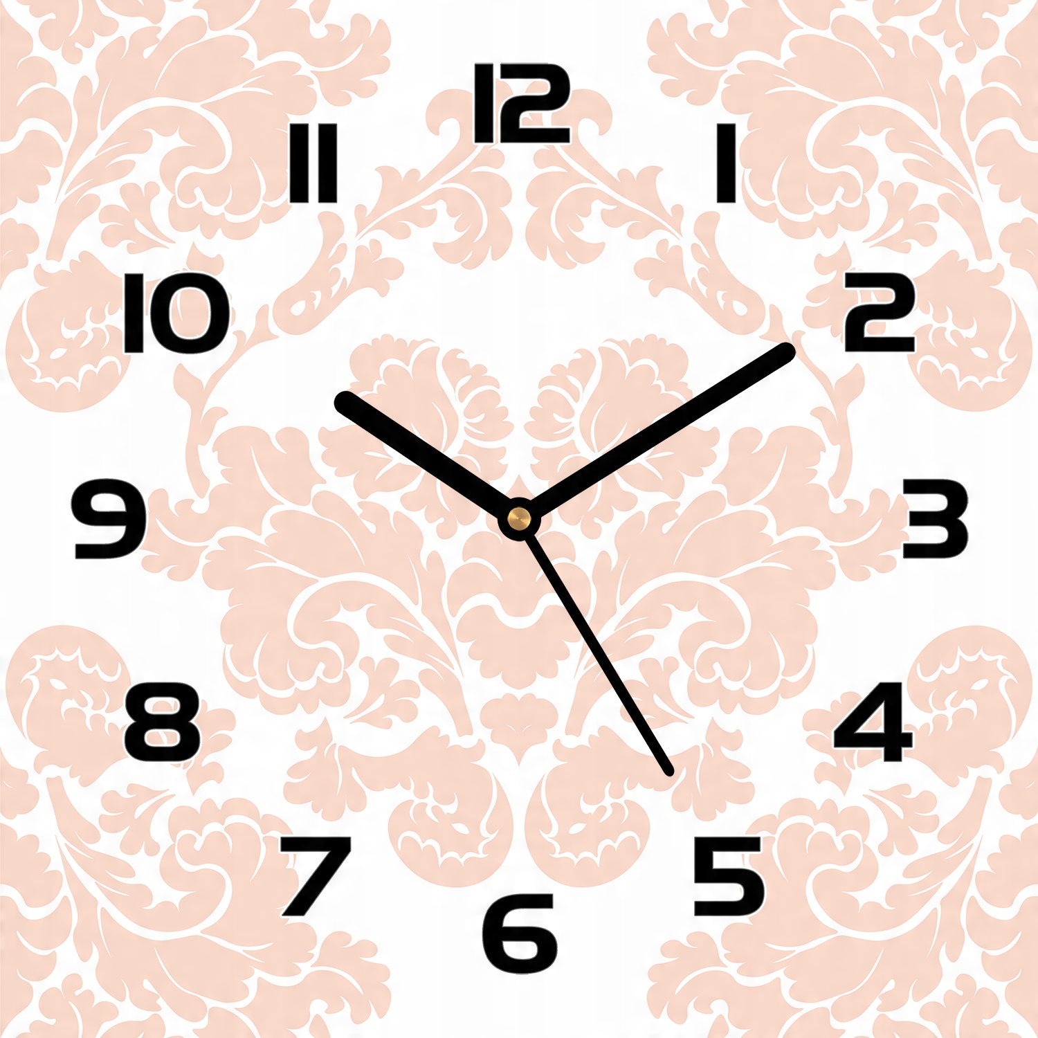 

Zegar ze szkła Elegancki kwiat ornament 30x30 cm