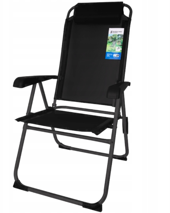 Krzesło turystyczne aluminiowe składane leżak balkonowy kempingowy