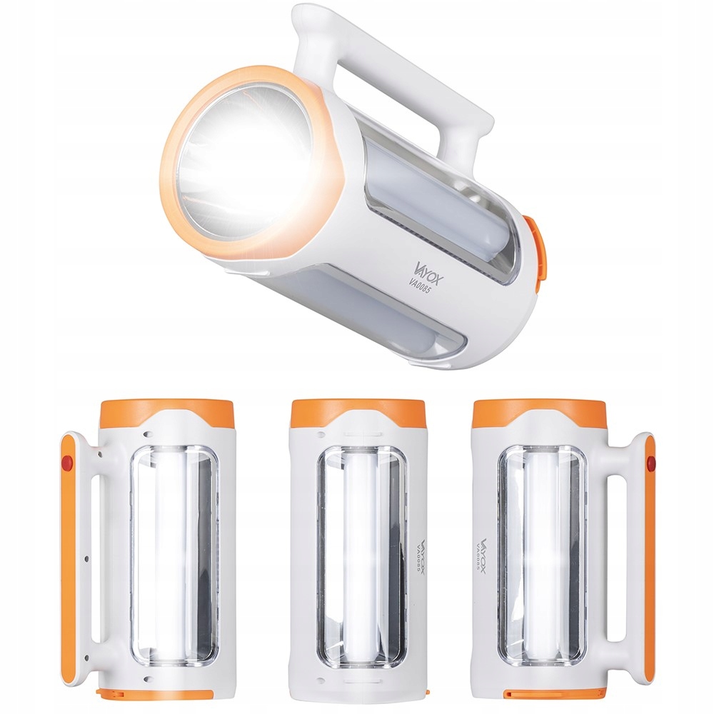 MOCNA LATARKA AKUMULATOROWA TAKTYCZNA LAMPA SZPERACZ POWERBANK 2w1 USB LED Model VA0085