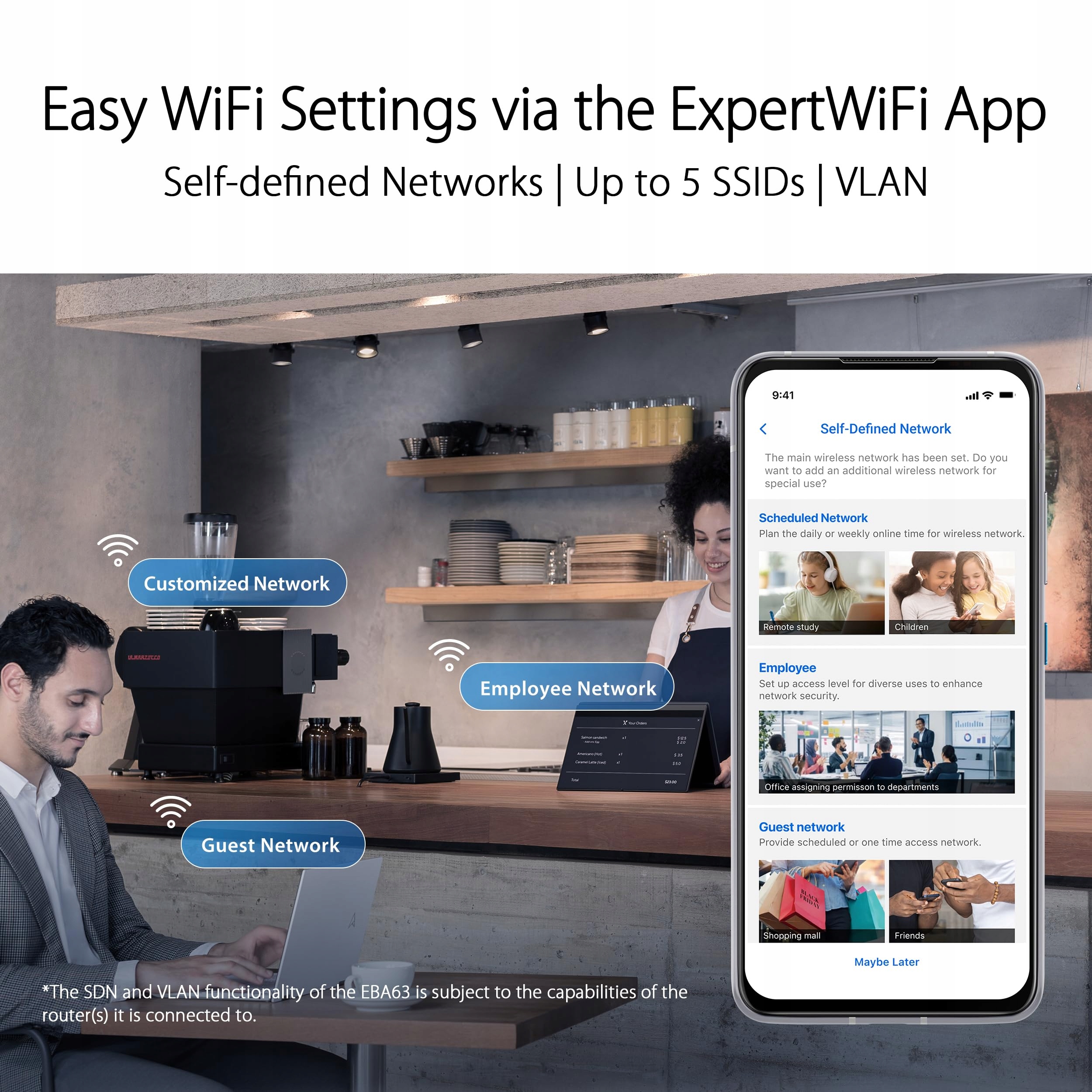 ASUS ExpertWiFi EBA63 AX3000 Router Dwuzakresowy PoE AiMesh VLAN SDN — miniatura 5